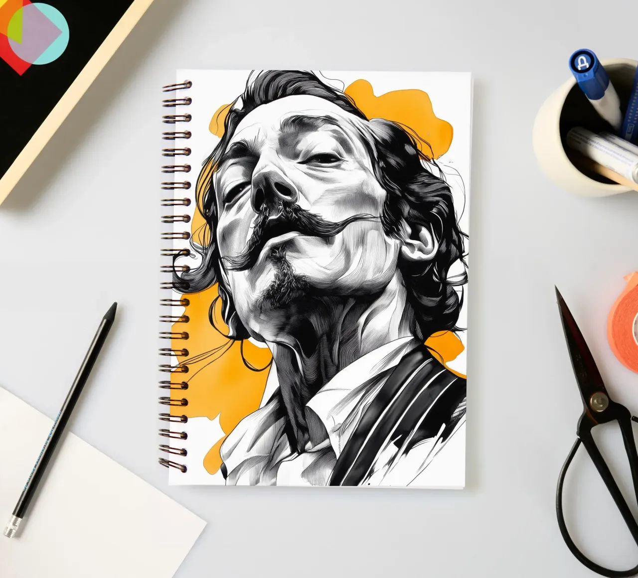 Moustache carnet à spirale de Justyna Jaszke JBJart