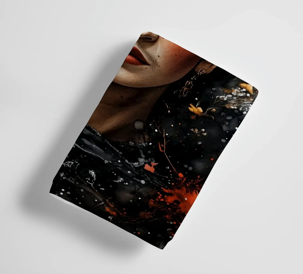 Frida portrait towel by Justyna Jaszke JBJart