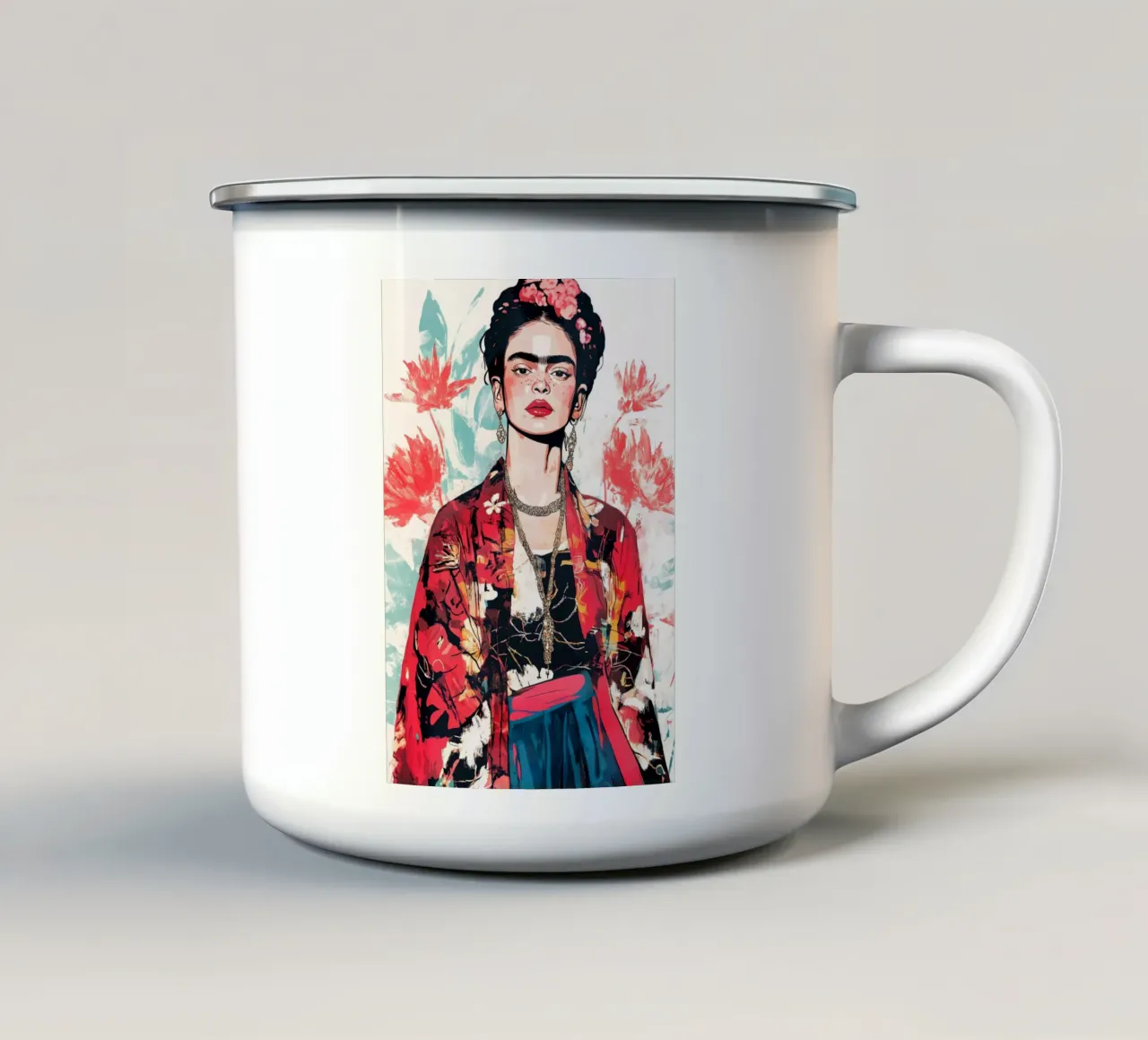 Ragazza d'autunno tazza in smalto da Justyna Jaszke JBJart