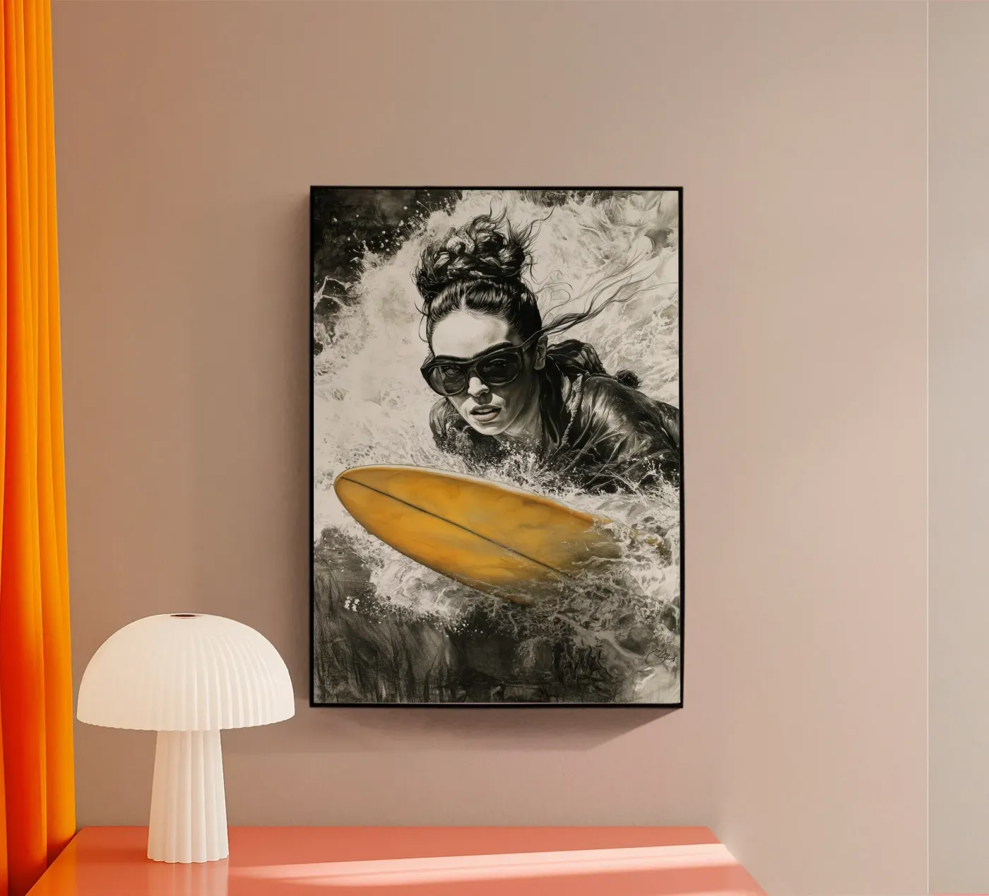 Surfeuse plexiglas de Justyna Jaszke JBJart