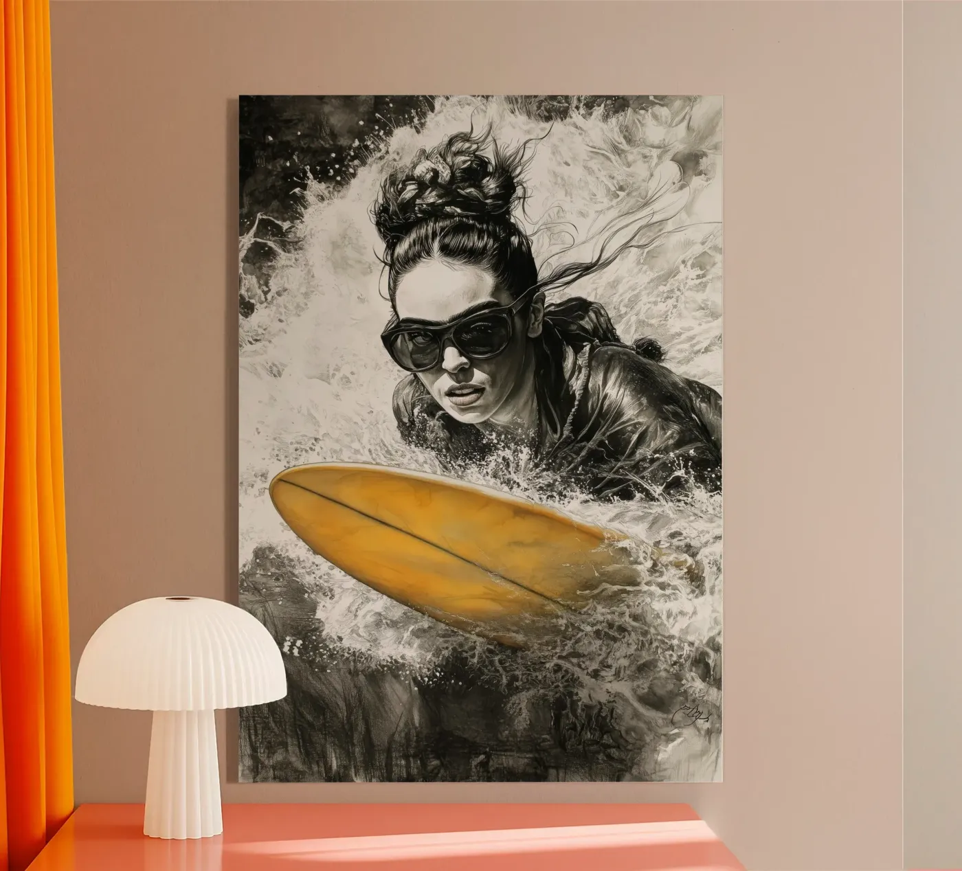Surfeuse plexiglas de Justyna Jaszke JBJart