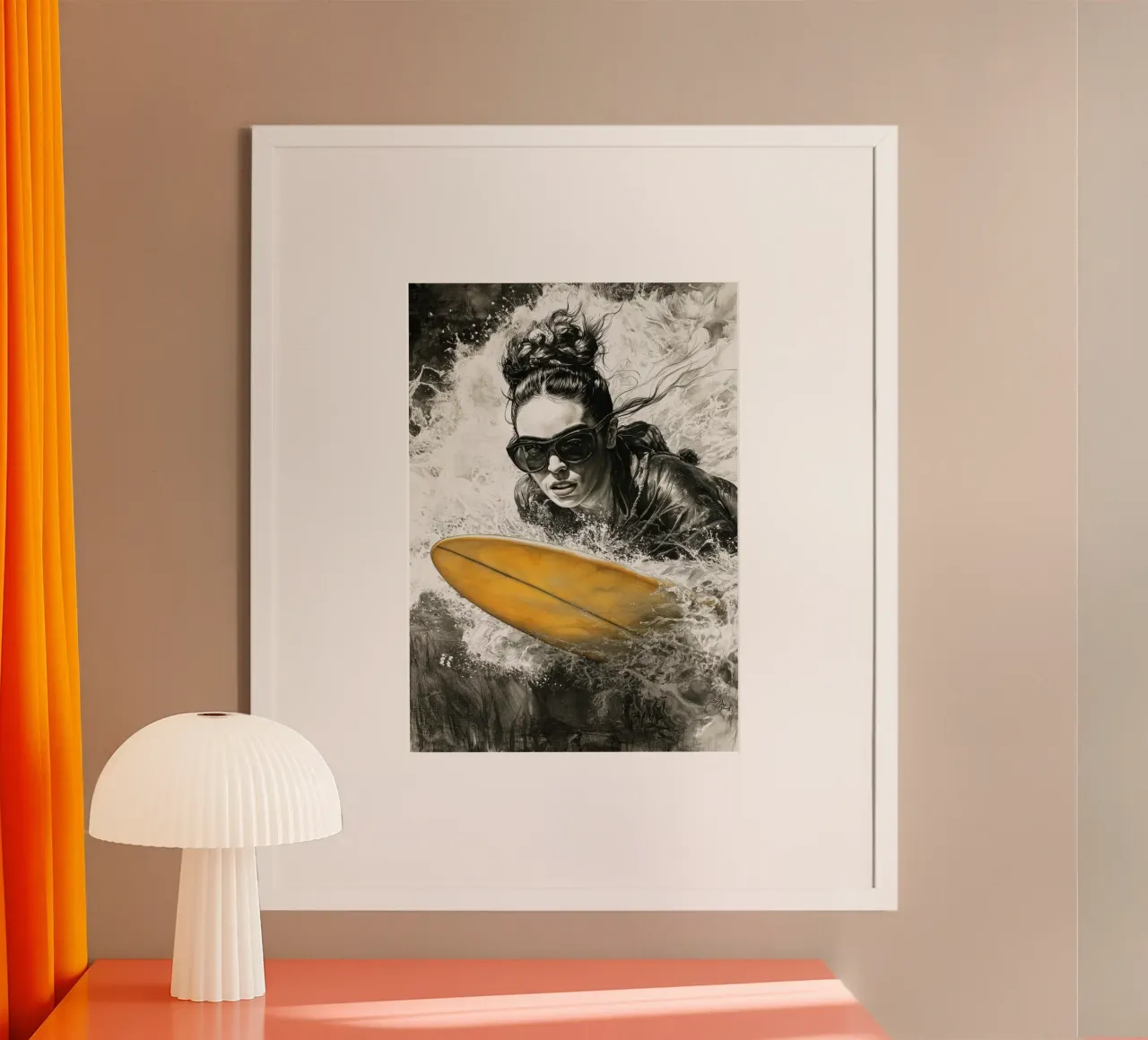 Ragazza che fa surf poster da Justyna Jaszke JBJart