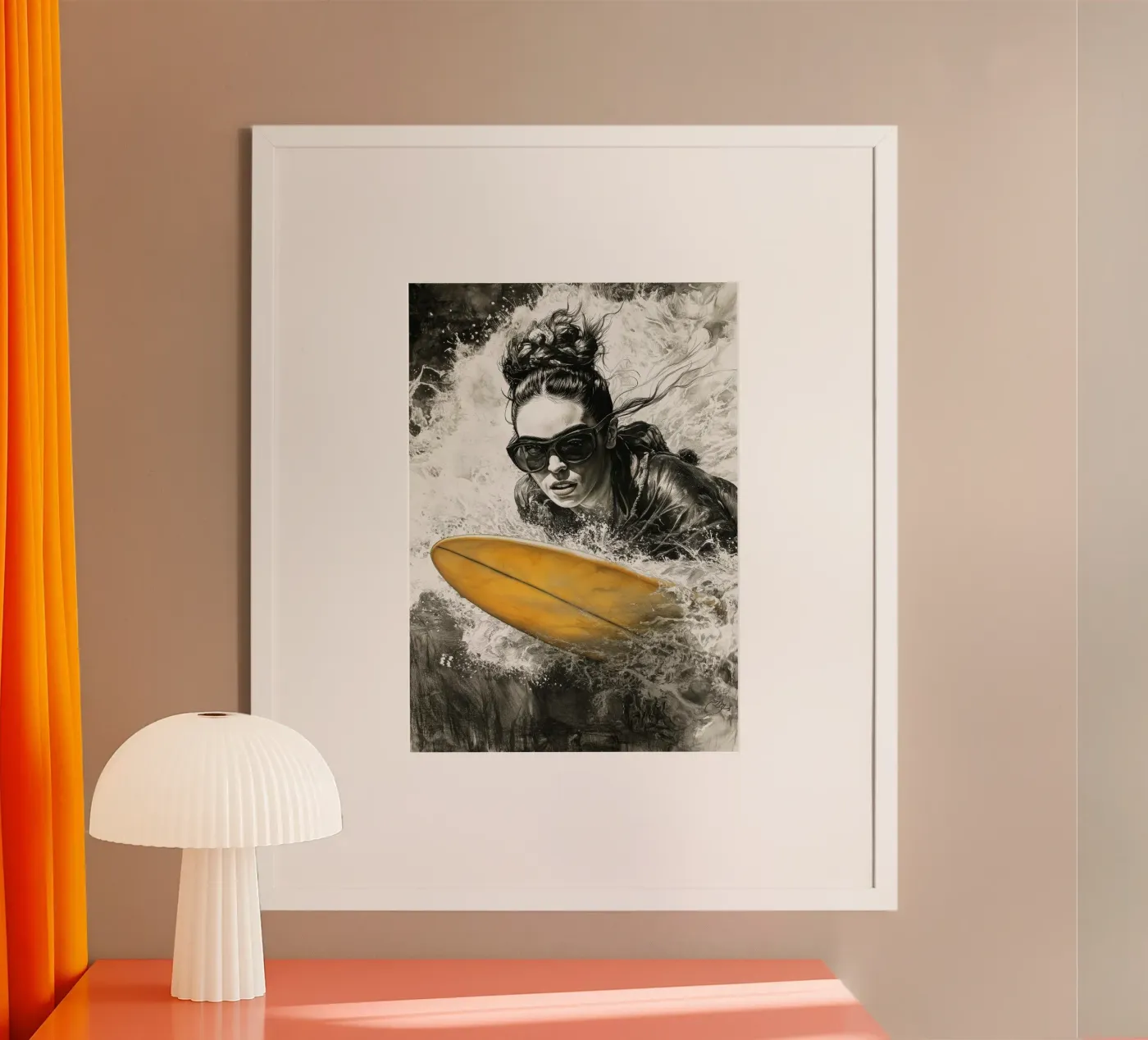 Surfeuse poster de Justyna Jaszke JBJart