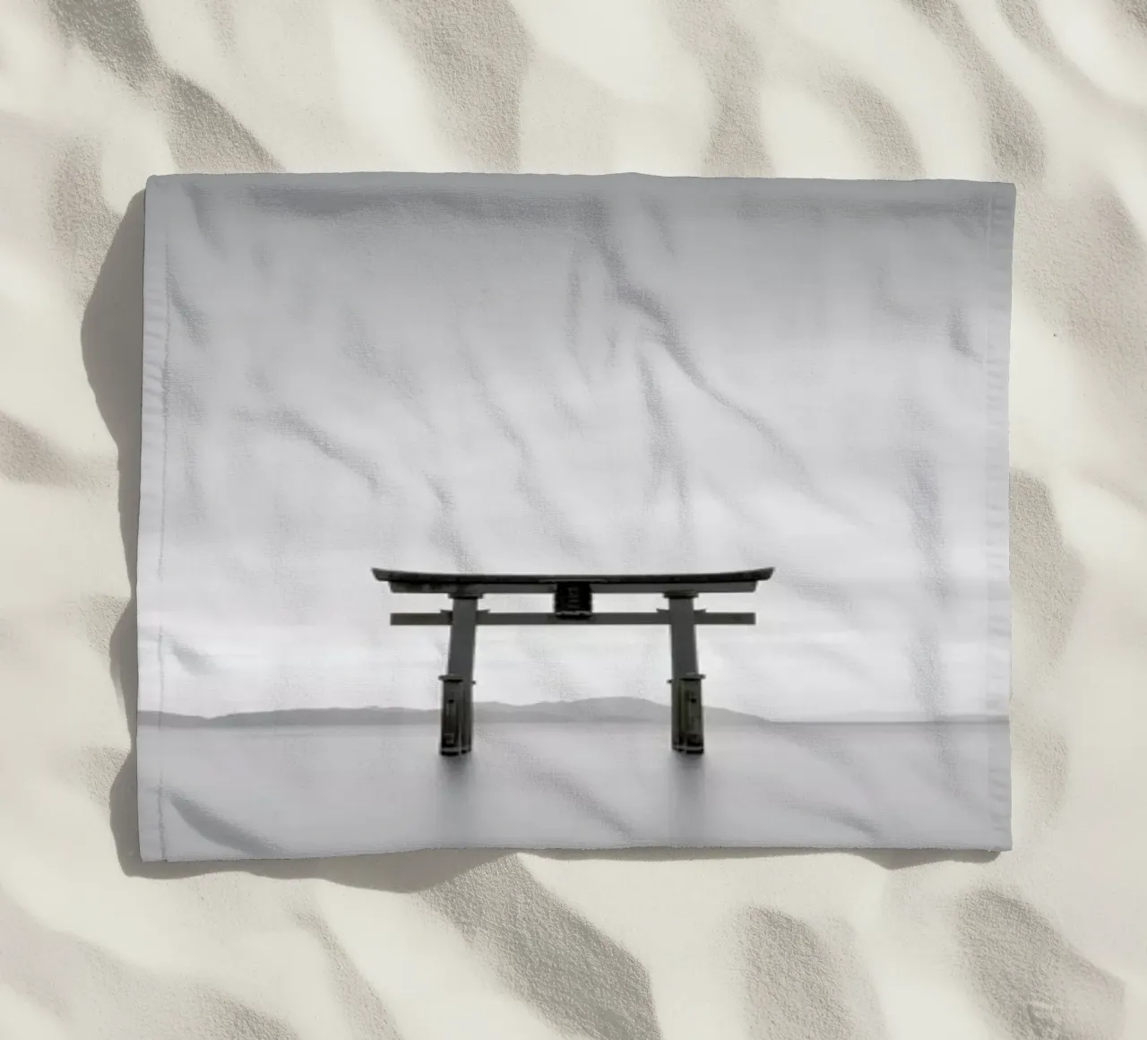 Torii Study 2 beach towel by Michael J. Reibert