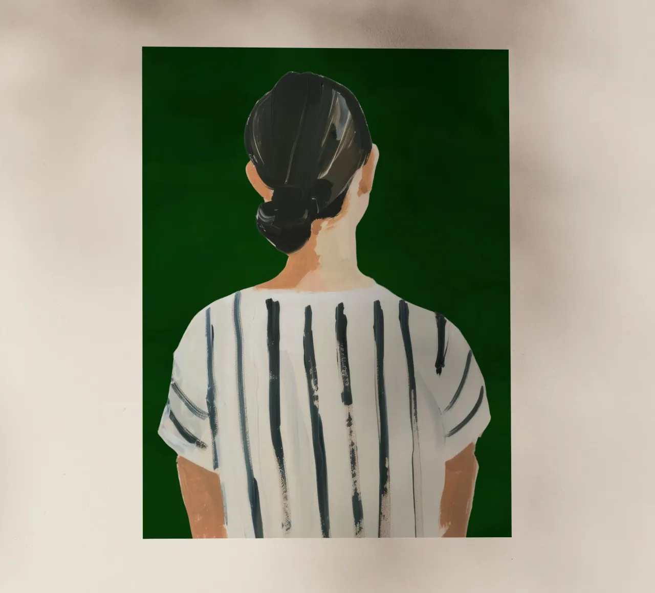 Abstrakte smaragdgrüne Illustration, moderne Frau Poster Backlit Folie von Boheme