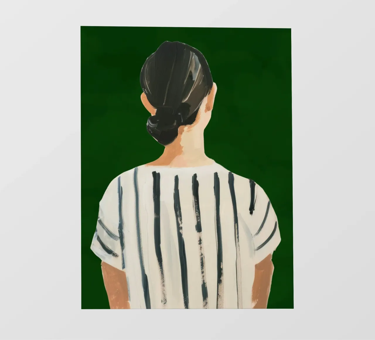 Abstrakte smaragdgrüne Illustration, moderne Frau Poster Backlit Folie von Boheme