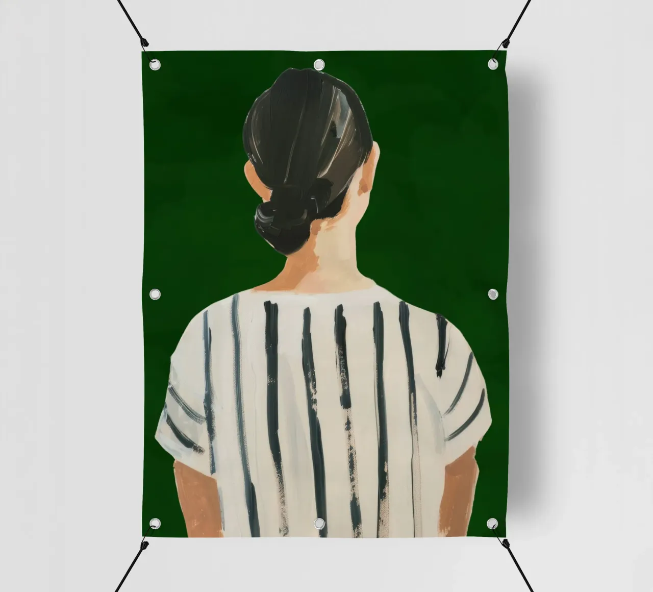 Abstract Emerald Green Illustration, Modern Woman Poster pvc cover by Boheme
