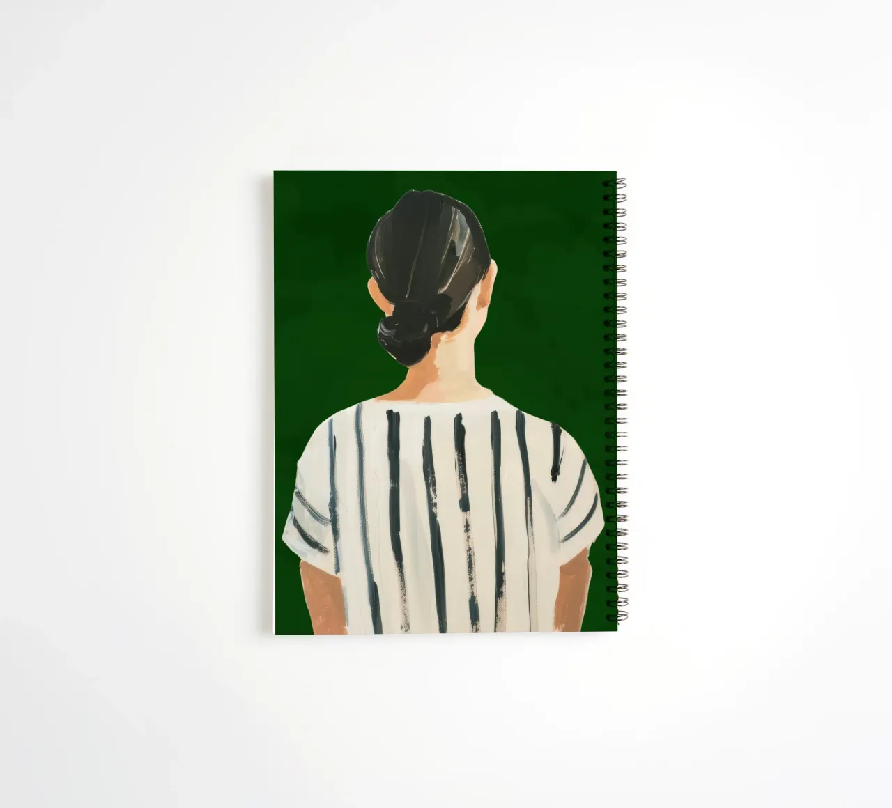 Abstrakte smaragdgrüne Illustration, moderne Frau Poster Ringbuch von Boheme