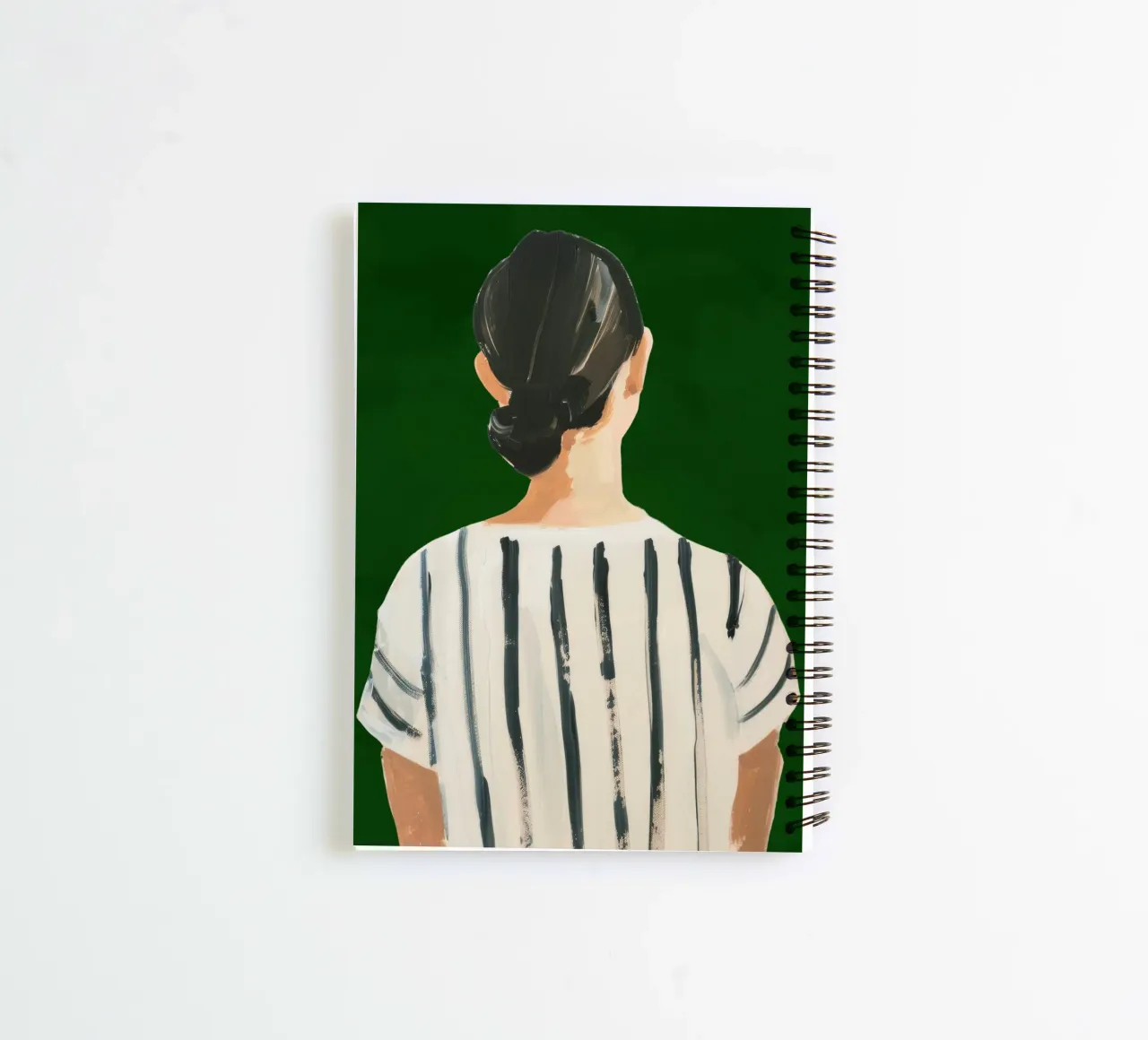 Abstrakte smaragdgrüne Illustration, moderne Frau Poster Ringbuch von Boheme