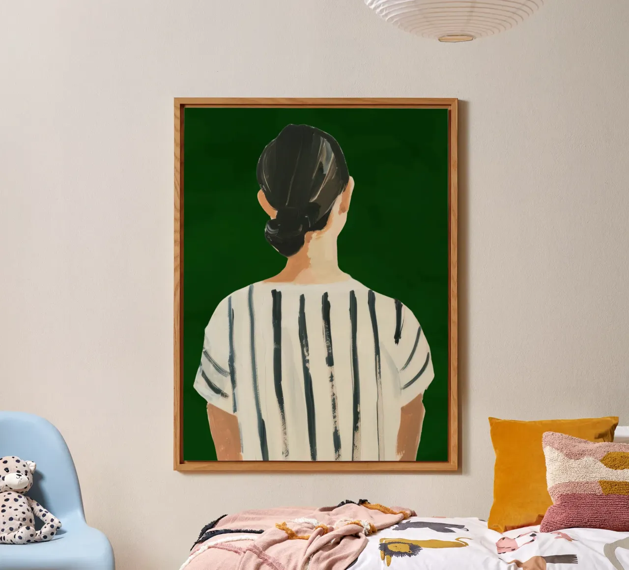 Abstrakte smaragdgrüne Illustration, moderne Frau Poster Forex-Platte von Boheme