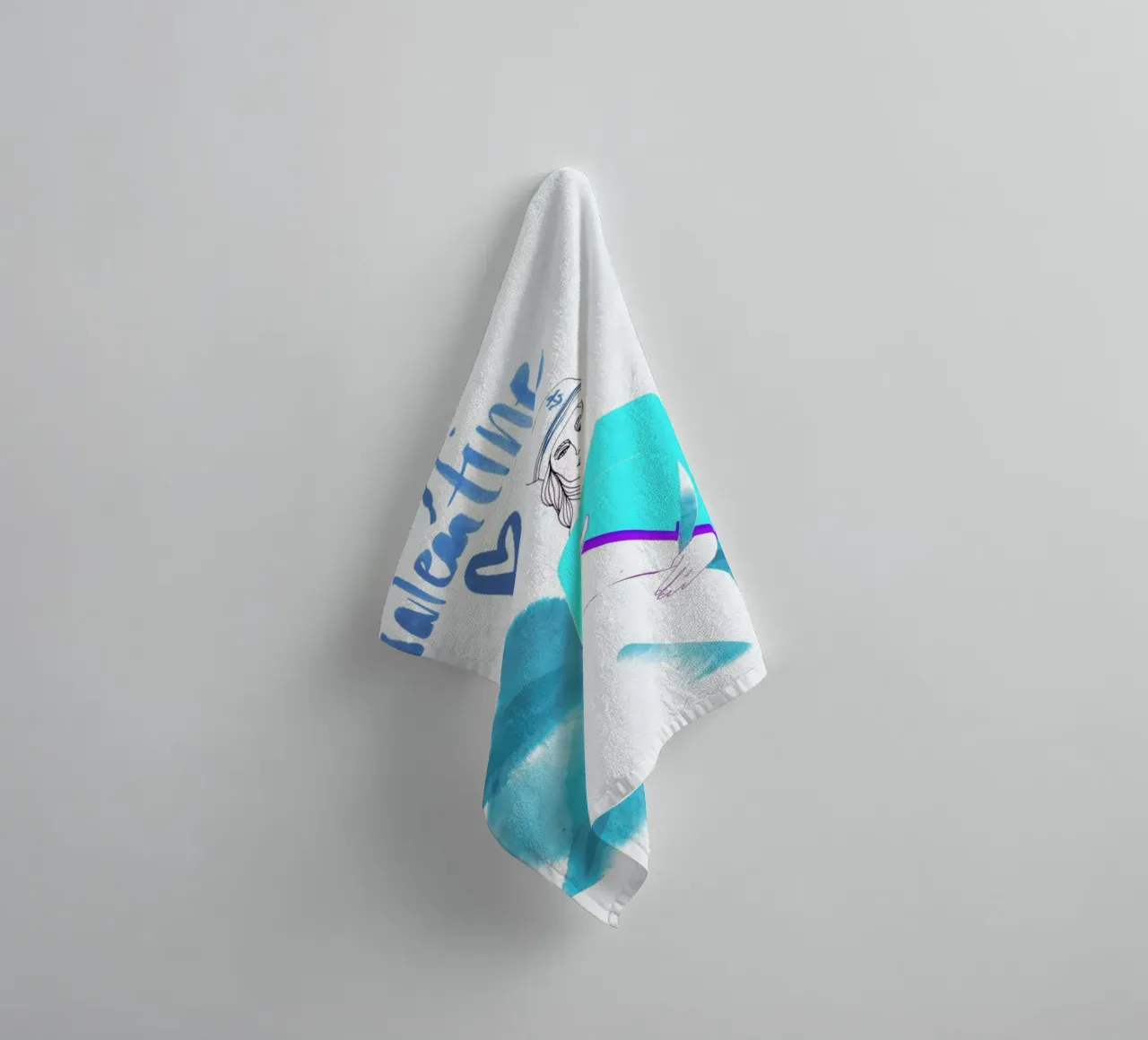 Be My Valentine 3 towel by Anja Denz