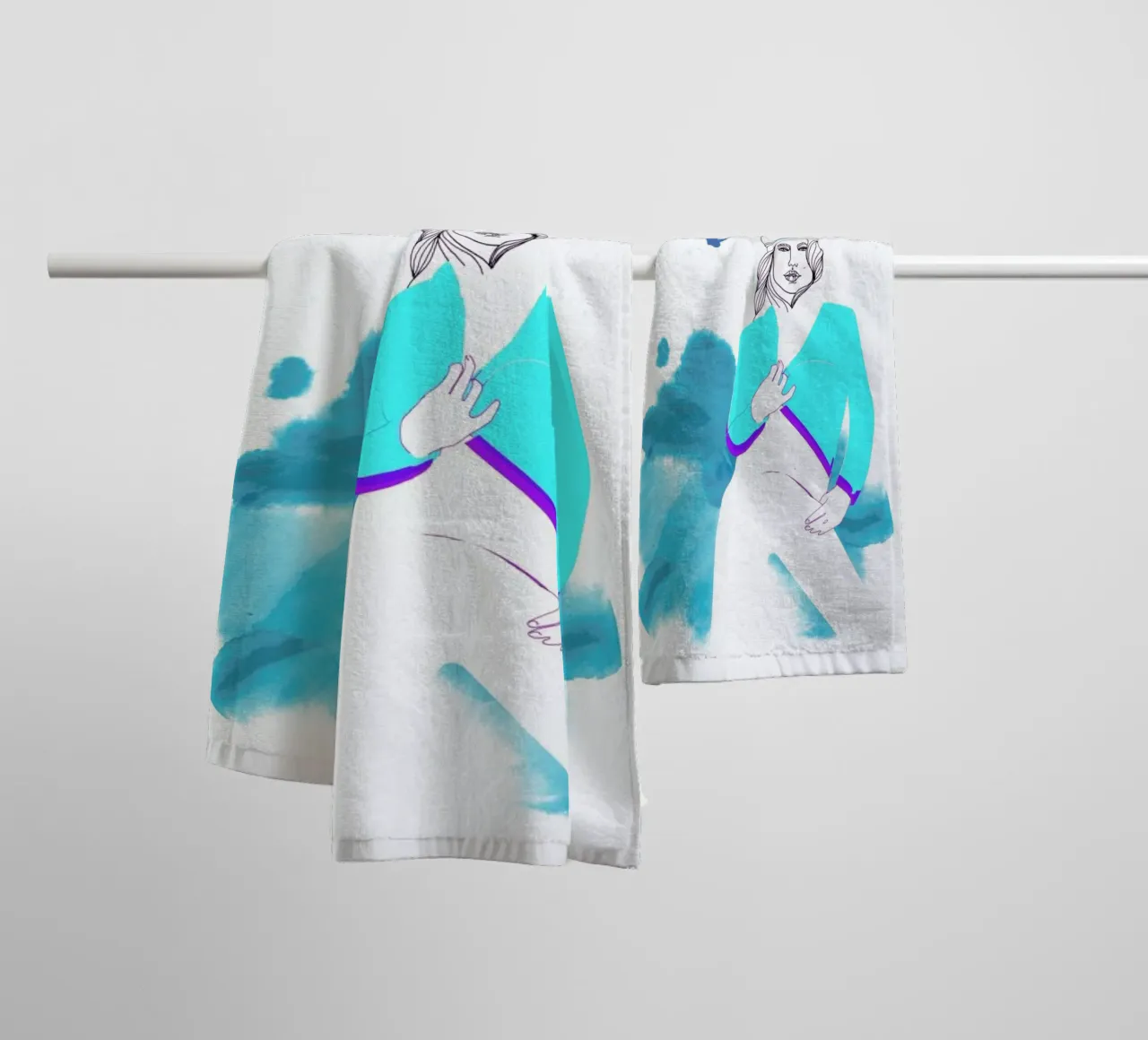 Be My Valentine 3 towel by Anja Denz