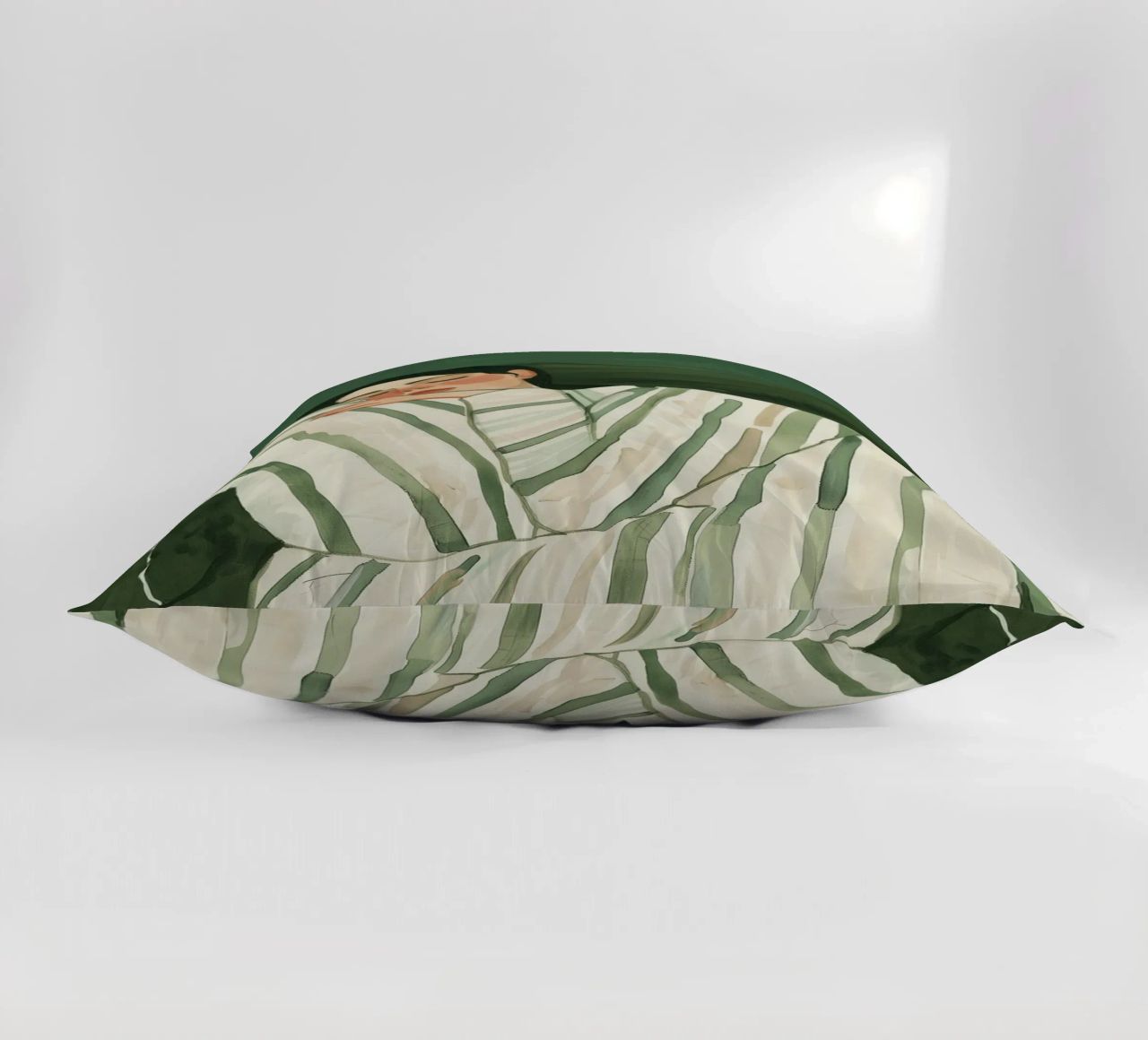 Poster vert émeraude, femme Illustration abstraite Art moderne coussin de Boheme