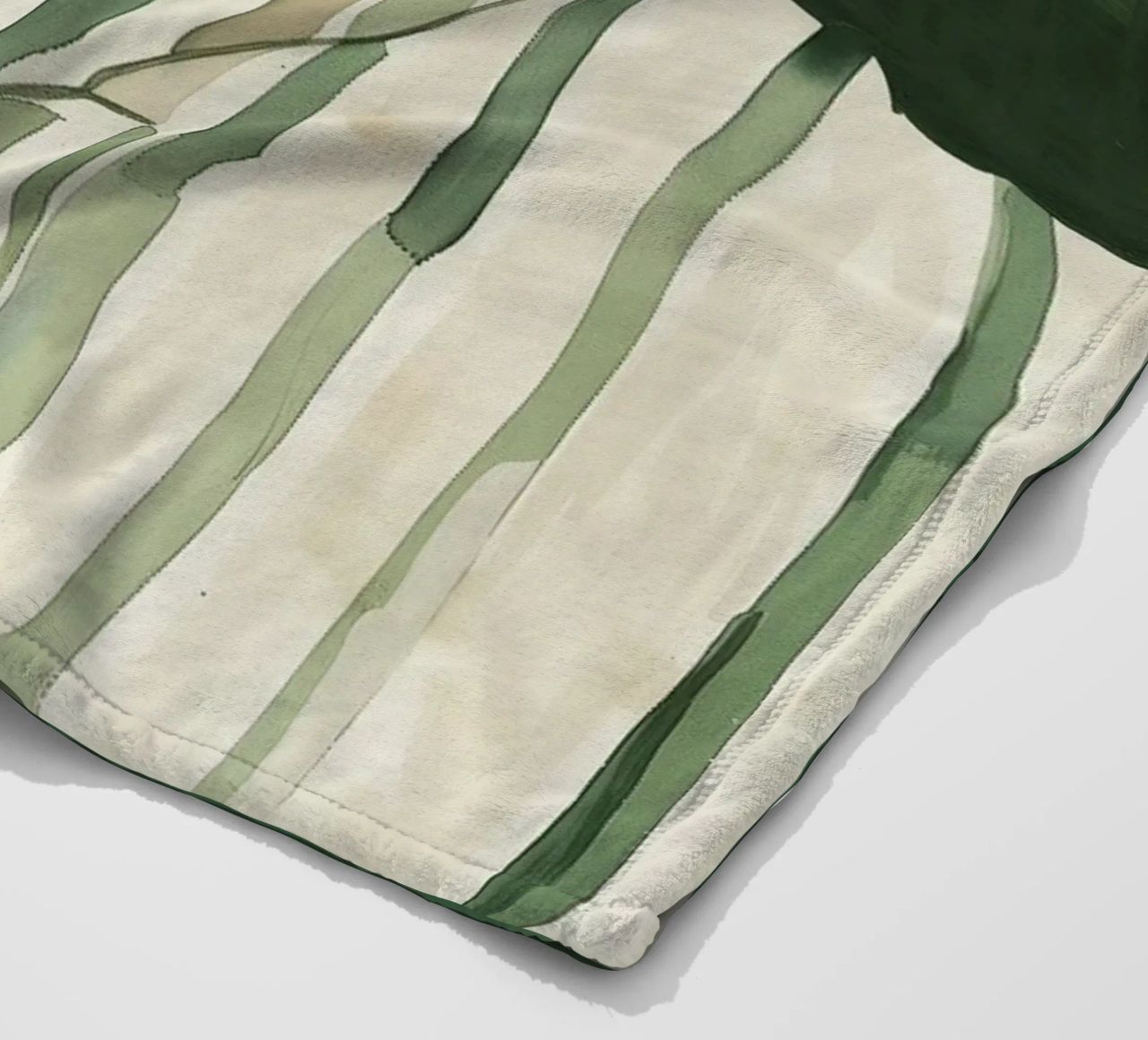 Poster verde smeraldo, donna illustrazione astratta Arte moderna coperta in pile da Boheme