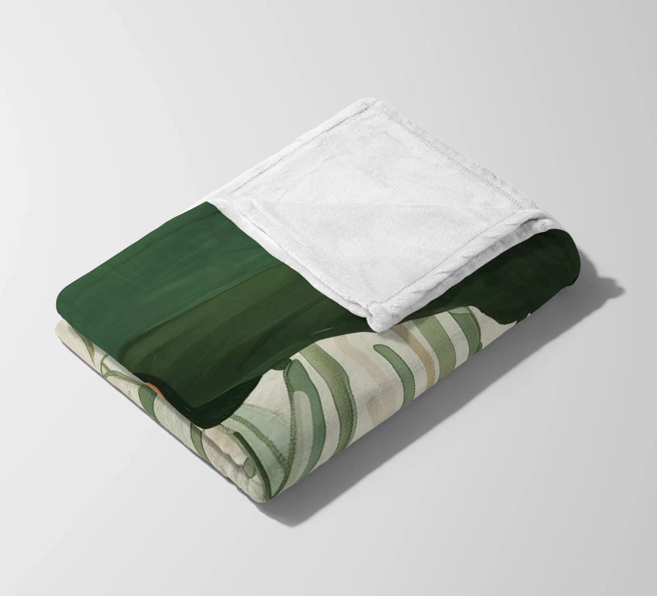 Poster verde smeraldo, donna illustrazione astratta Arte moderna coperta in pile da Boheme