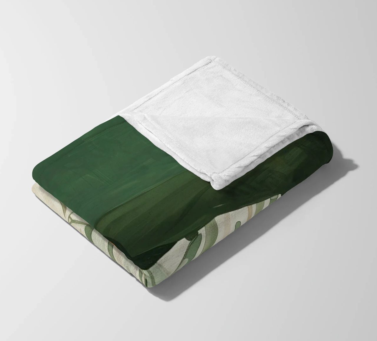 Poster verde smeraldo, donna illustrazione astratta Arte moderna coperta in pile da Boheme