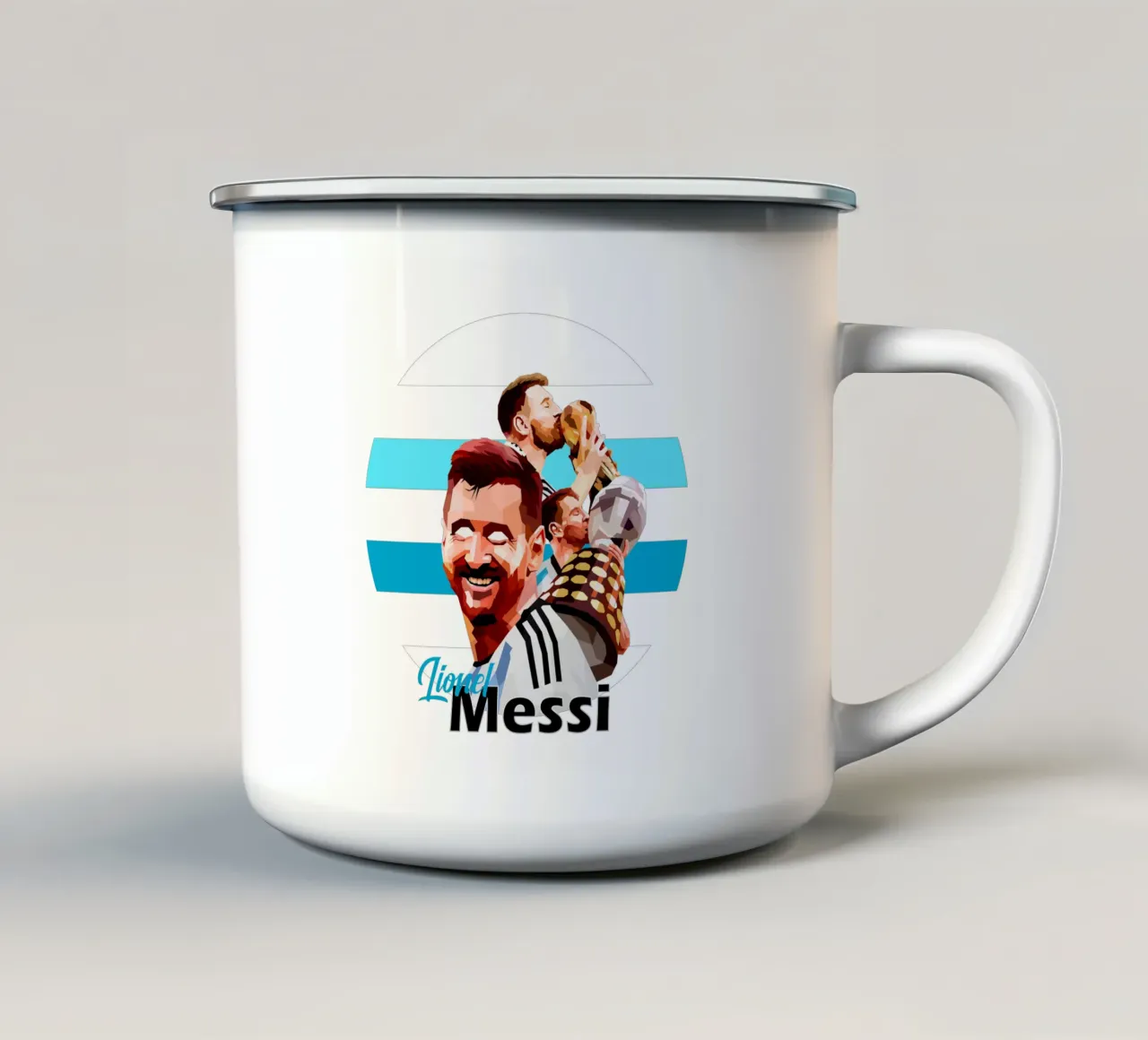 Lionel Messi Championes tazza in smalto da WPAP MALANG
