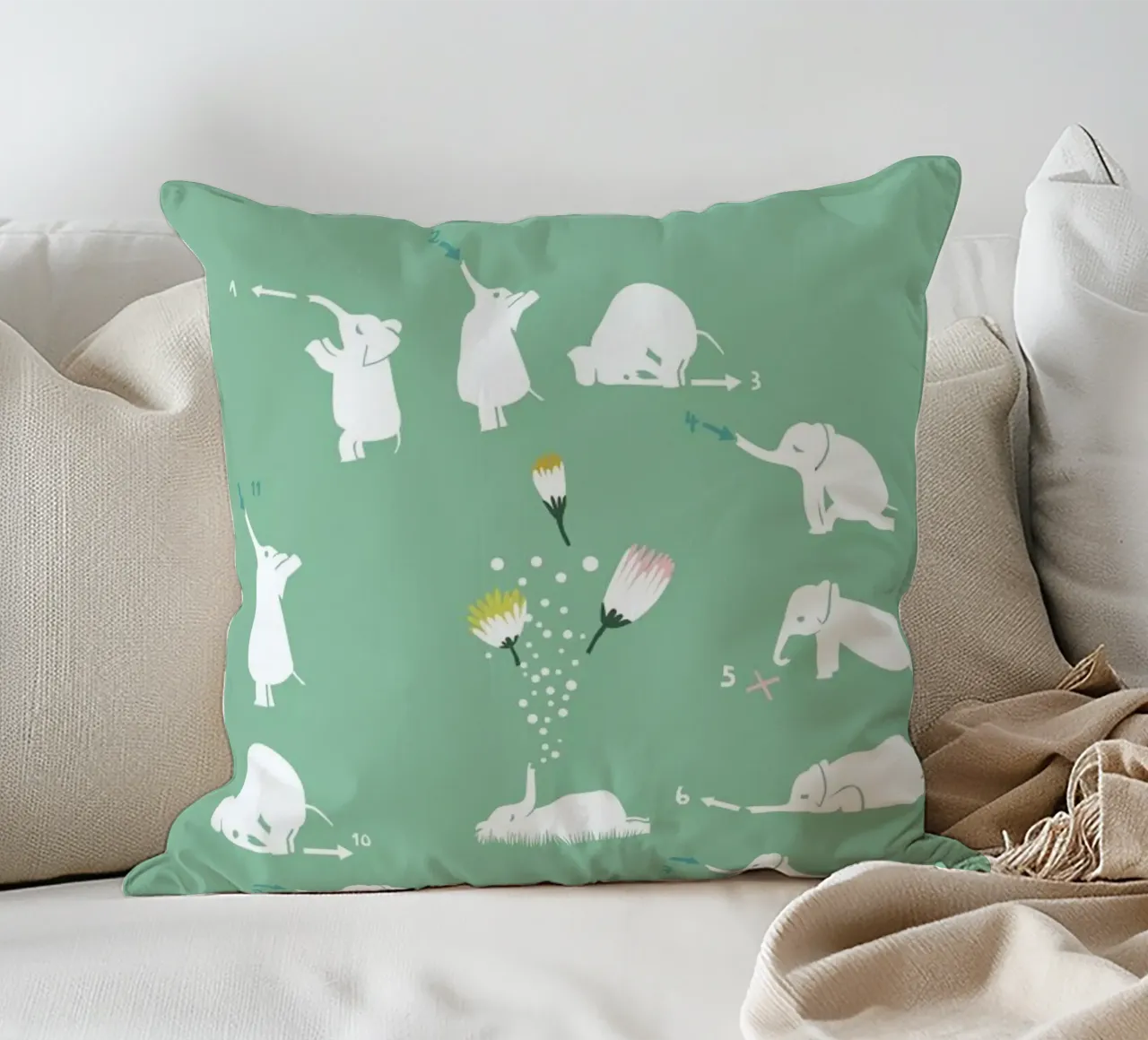 Sun Greeting cuscino da Monika Aichele