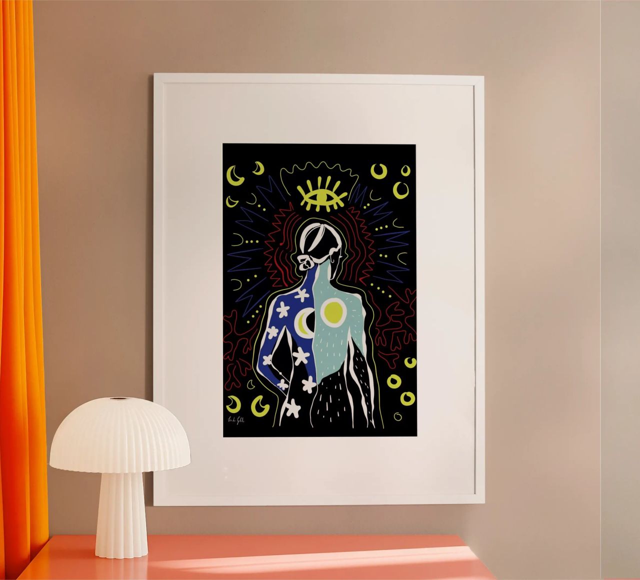 Spiritual Girl poster van Linda Gobeta