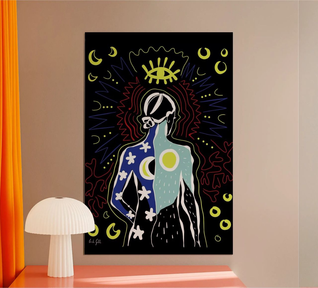 Spiritual Girl poster van Linda Gobeta