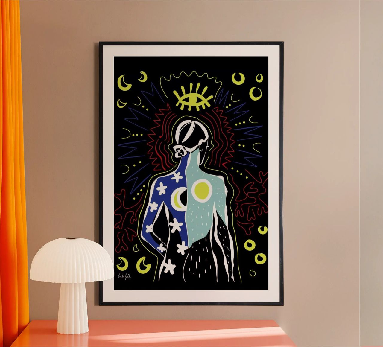 Spiritual Girl poster van Linda Gobeta