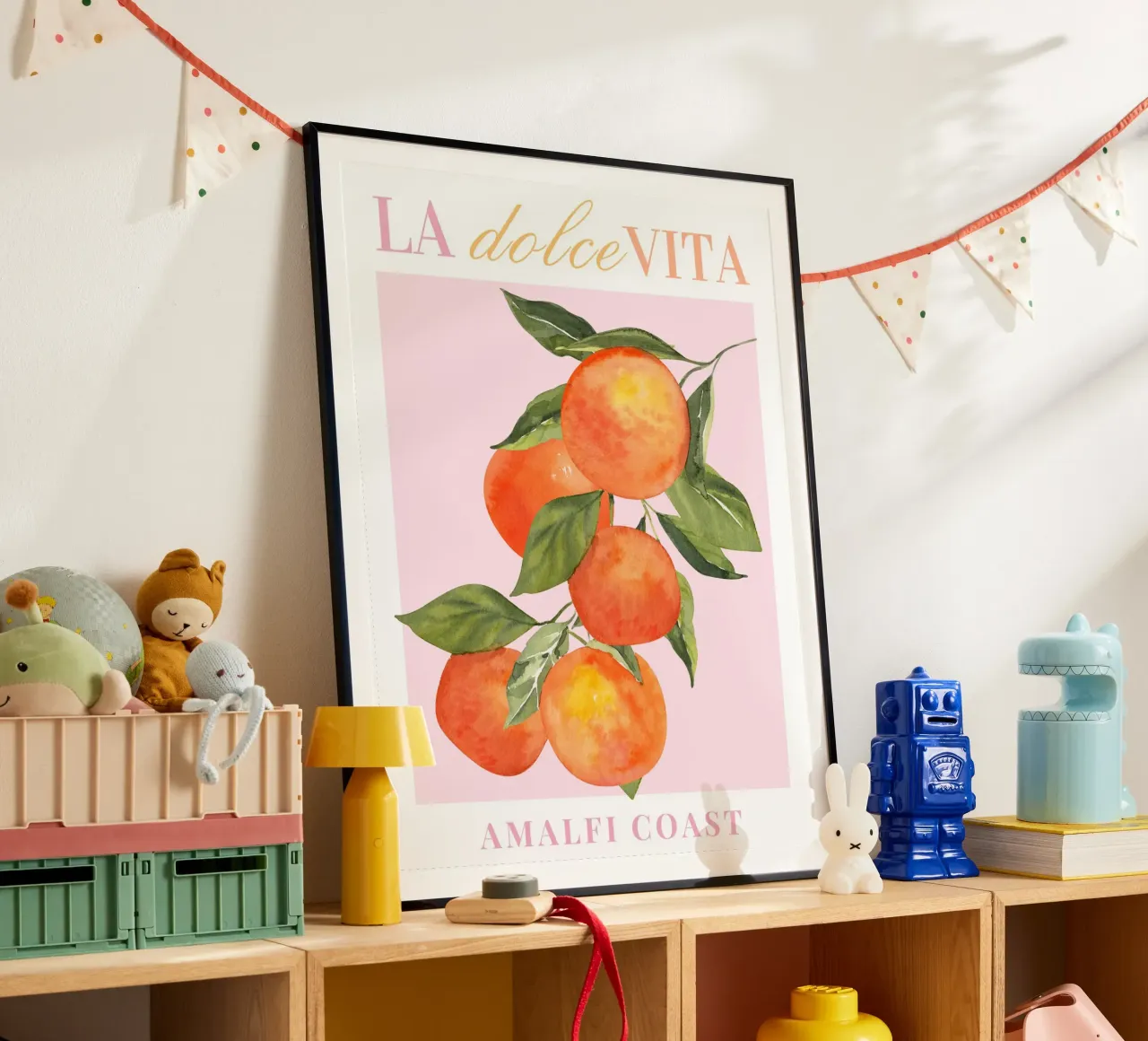La Dolce Vita Orange Illustration, Italian Fruit Poster poster by TheCocktailClub