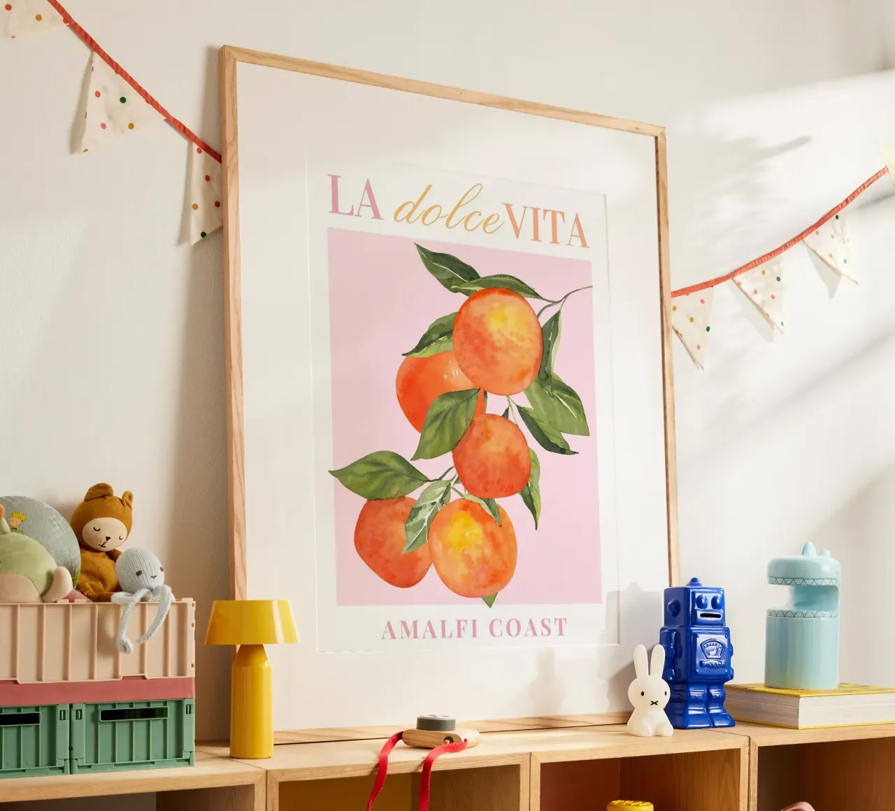 La Dolce Vita Orange Illustration, Italian Fruit Poster poster by TheCocktailClub