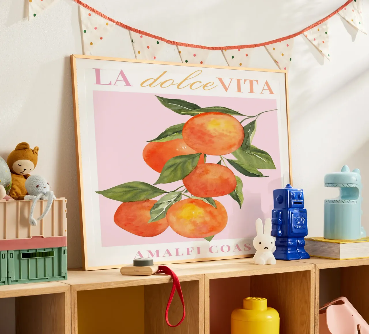 La Dolce Vita Orange Illustration, Italian Fruit Poster poster by TheCocktailClub