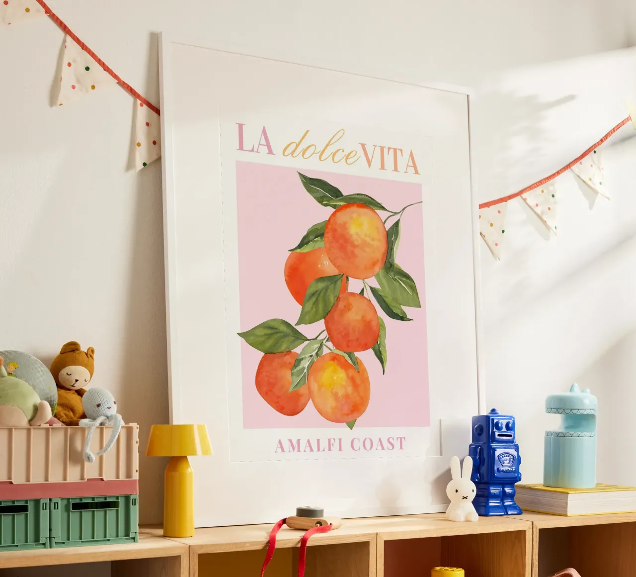 La Dolce Vita Orange Illustration, Italian Fruit Poster poster by TheCocktailClub