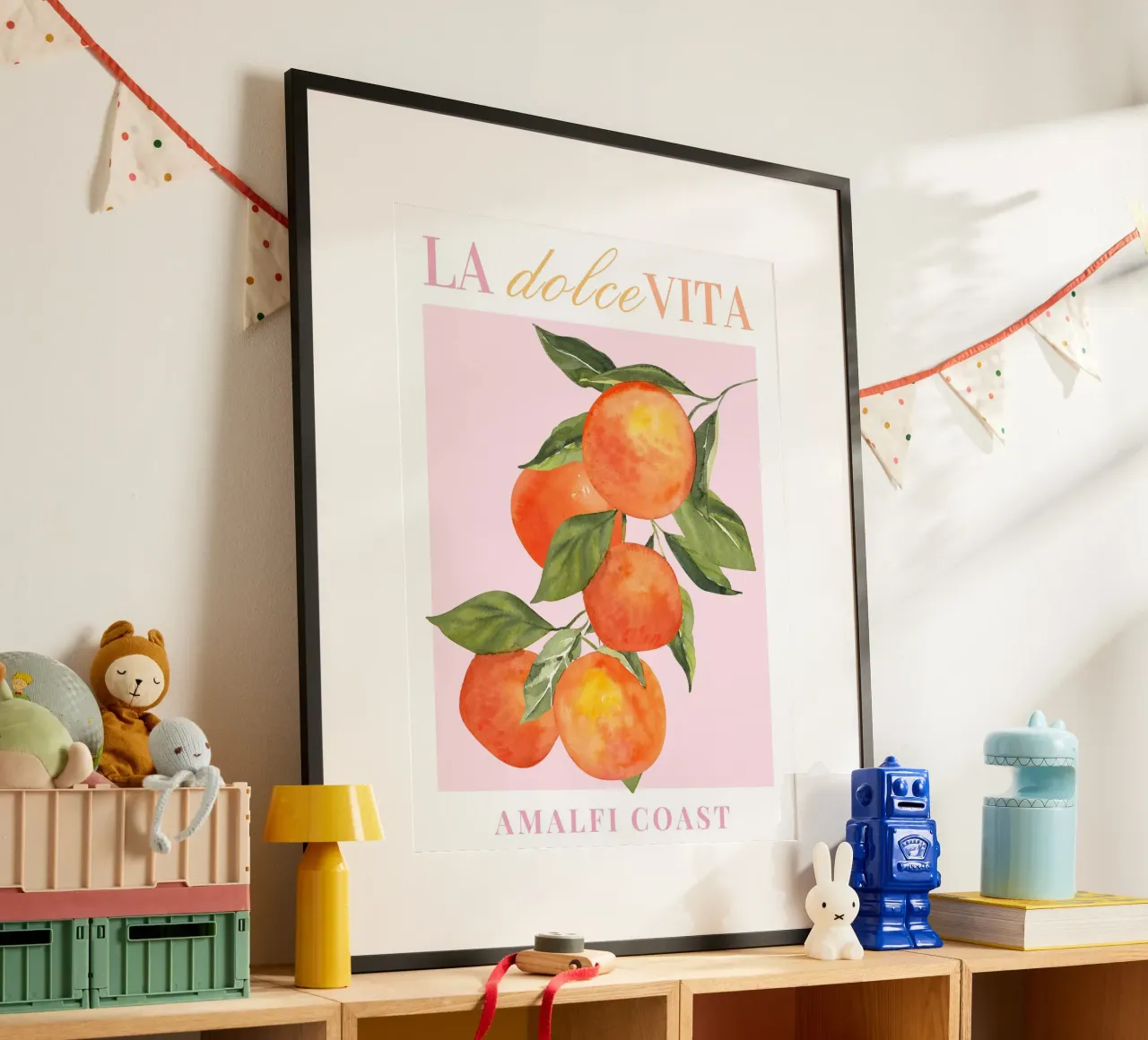 La Dolce Vita Orange Illustration, Italian Fruit Poster poster by TheCocktailClub