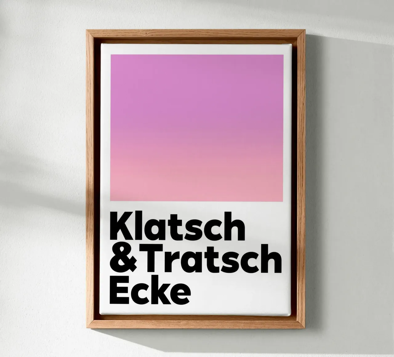 Klatsch & Tratsch Ecke lila rosa canvas by BAINAI