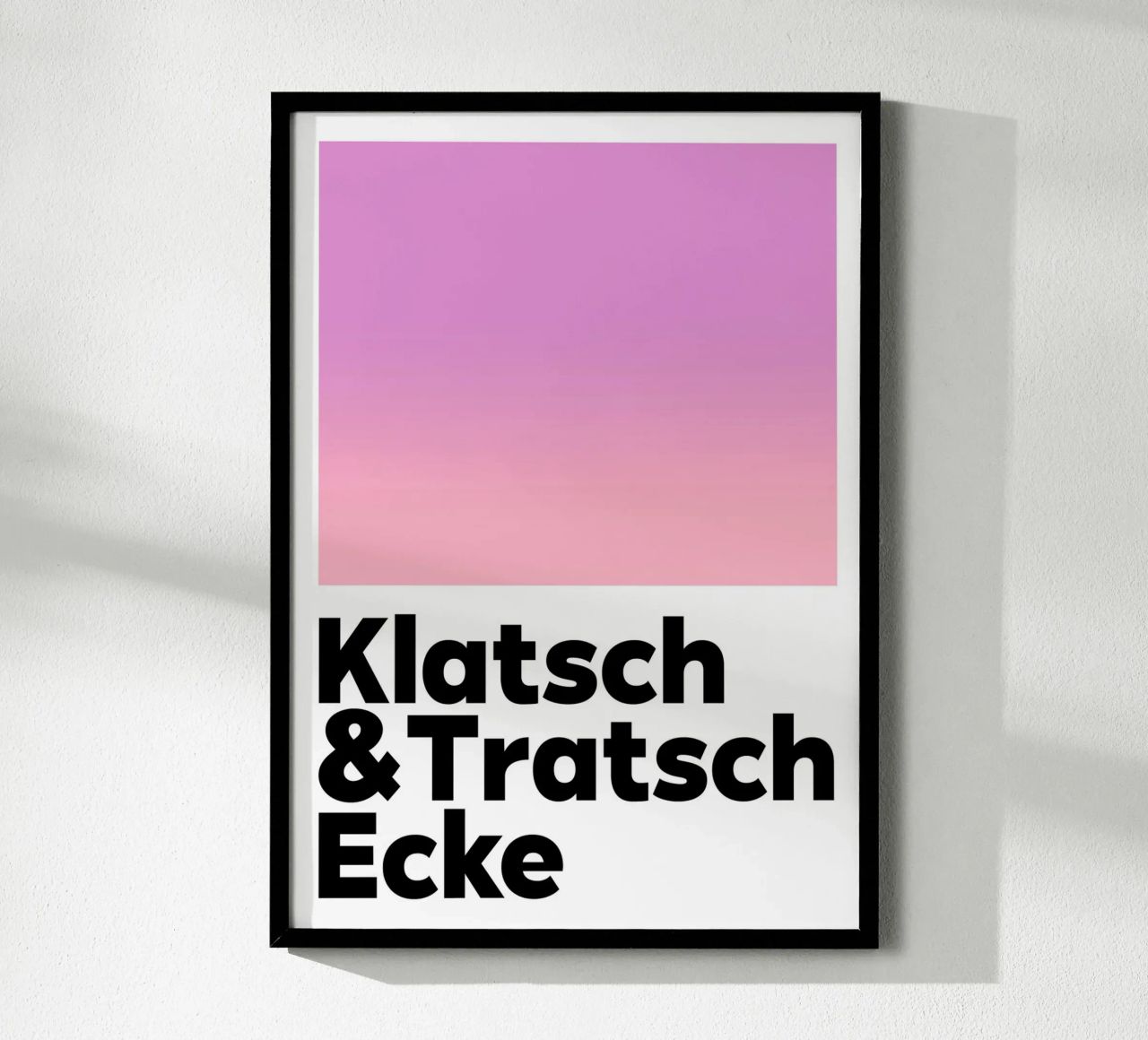 Klatsch & Tratsch Ecke lila rosa Poster von BAINAI