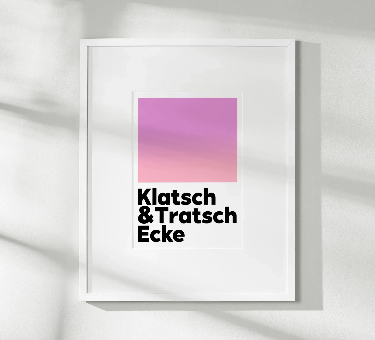 Klatsch & Tratsch Ecke lila rosa Poster von BAINAI