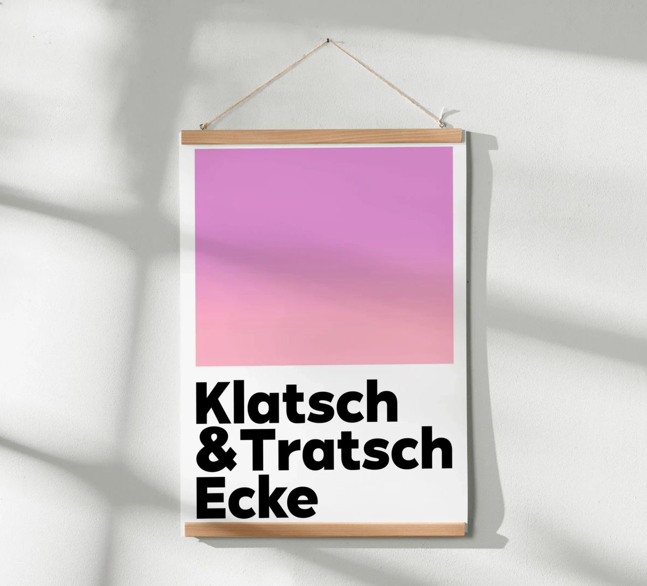 Klatsch & Tratsch Ecke lila rosa Poster von BAINAI