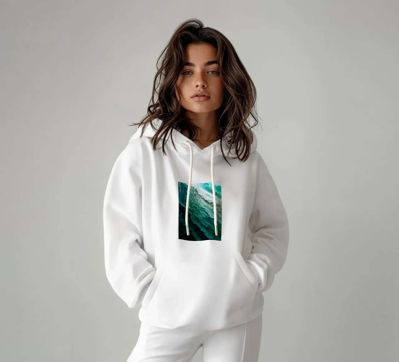 Waves of shimmer felpa con cappuccio da The Quiet Senju