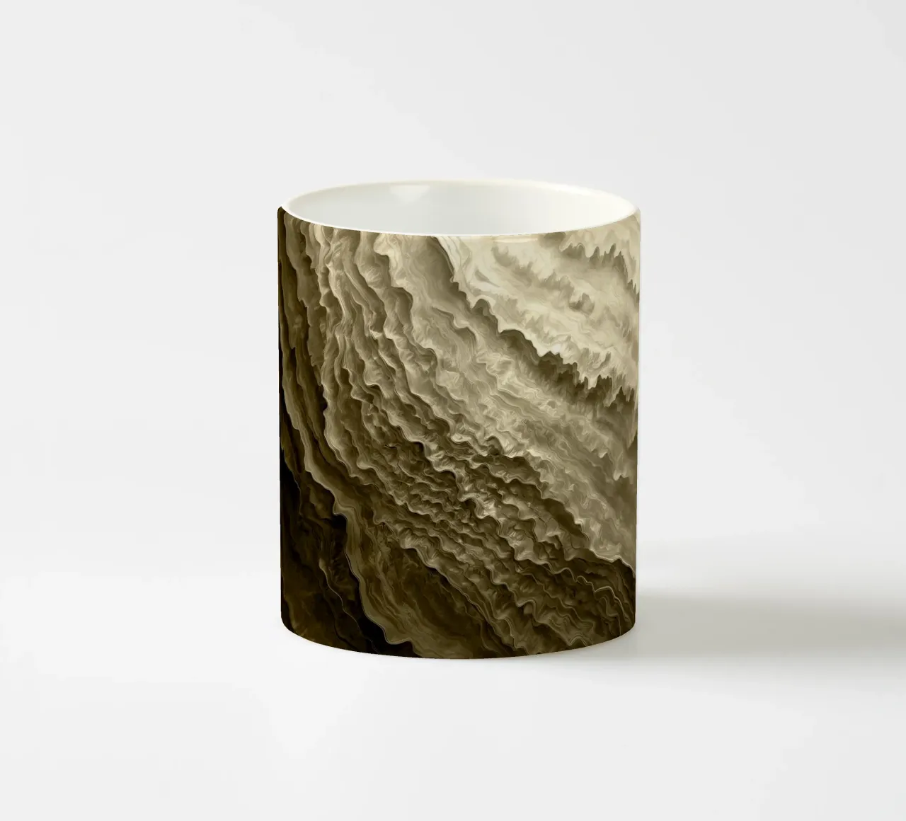 Waves of shimmer - Sepia tazza in ceramica da The Quiet Senju