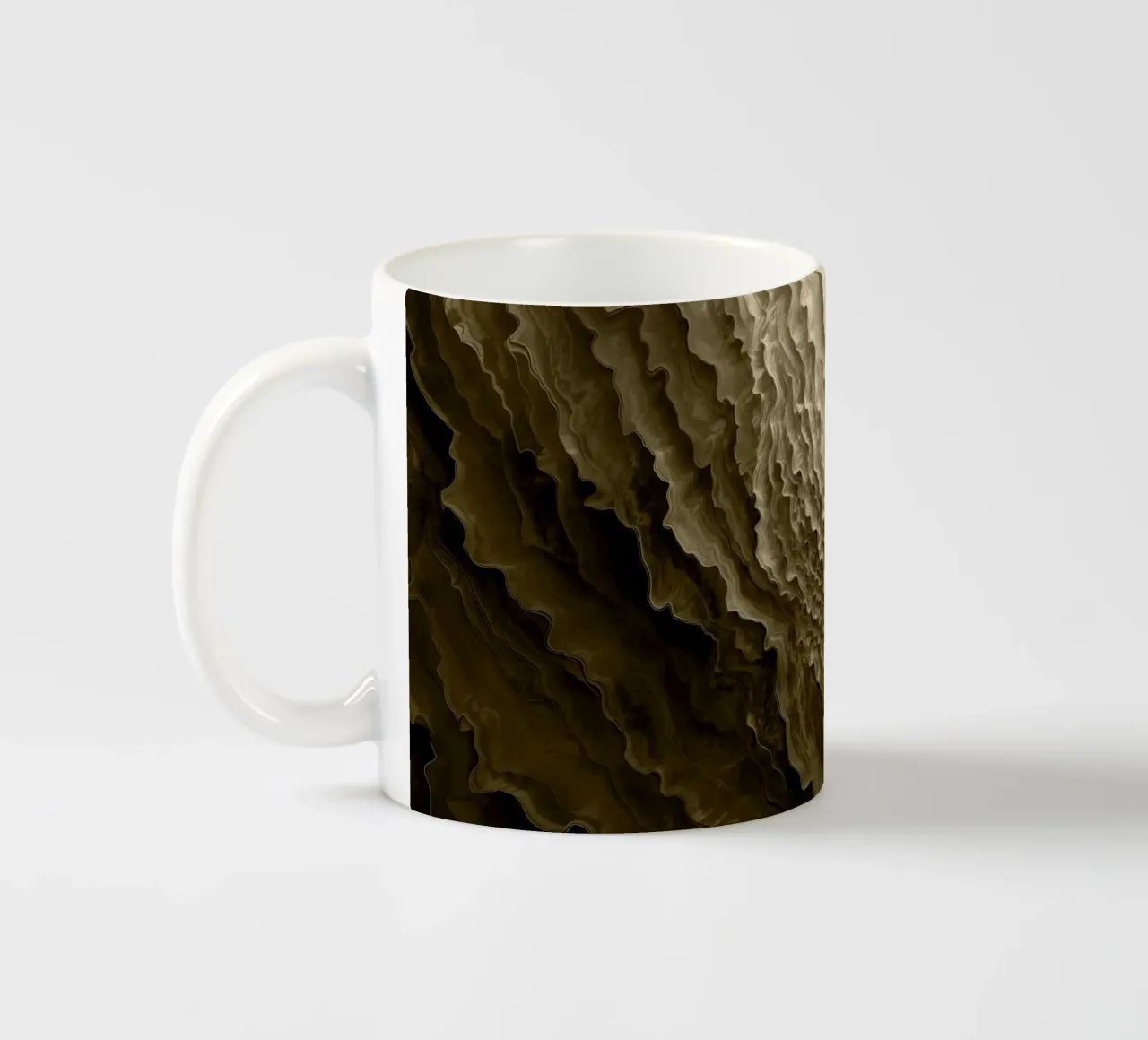 Waves of shimmer - Sepia tazza in ceramica da The Quiet Senju