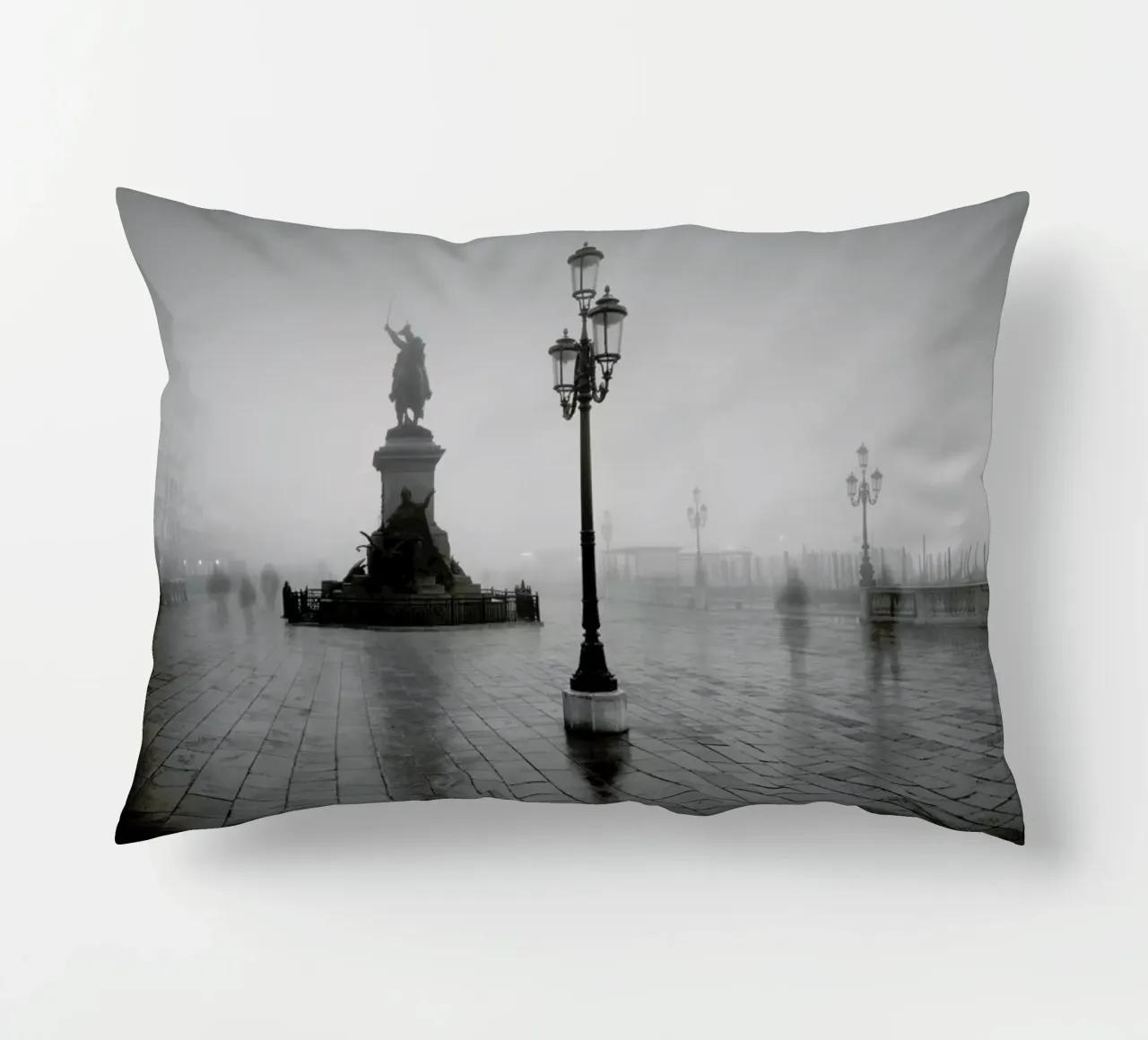 Vittorio Emanuele Il Nella Nebbia decorative cushion by Michael J. Reibert