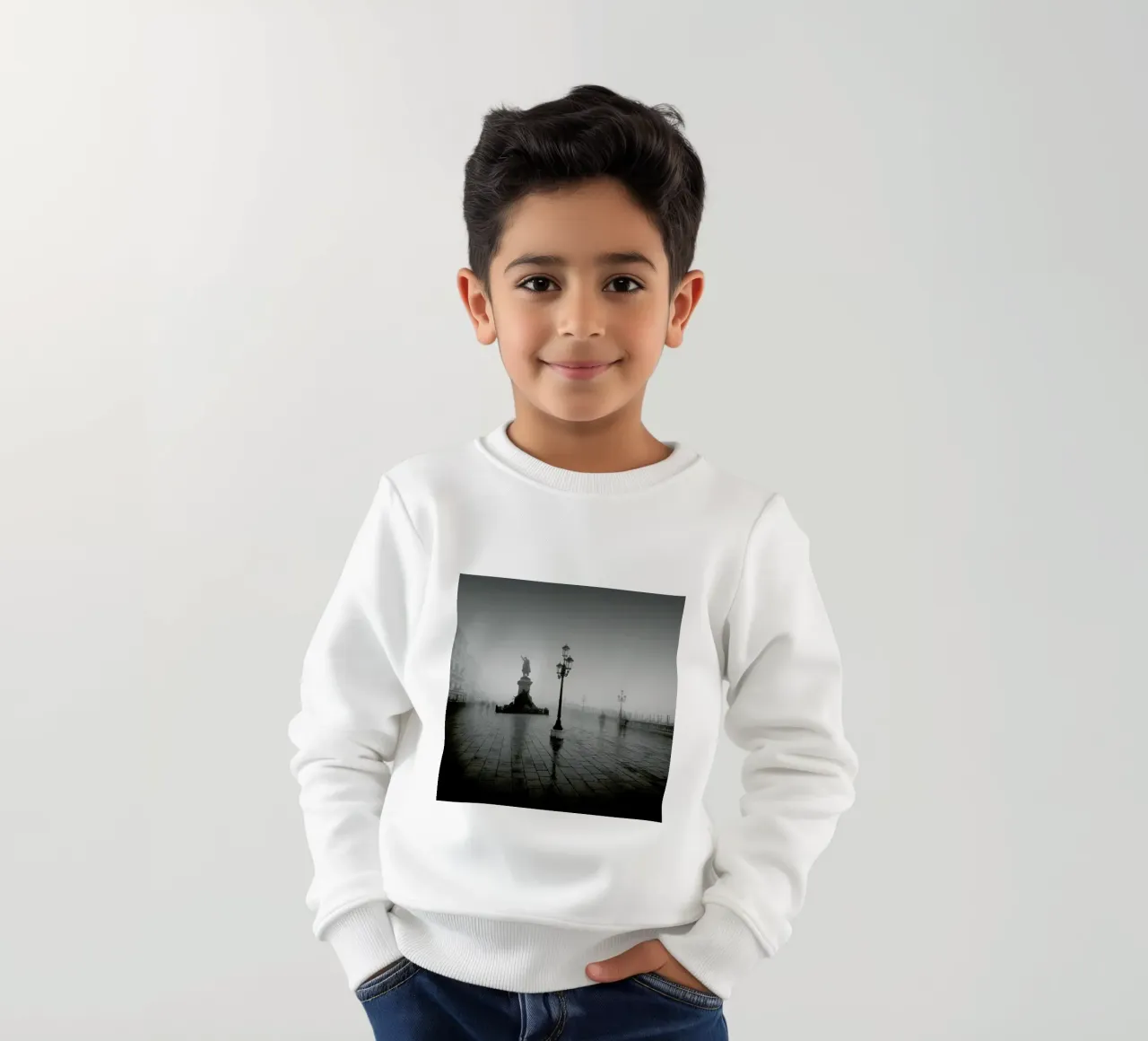 Vittorio Emanuele Il Nella Nebbia kids sweatshirt by Michael J. Reibert