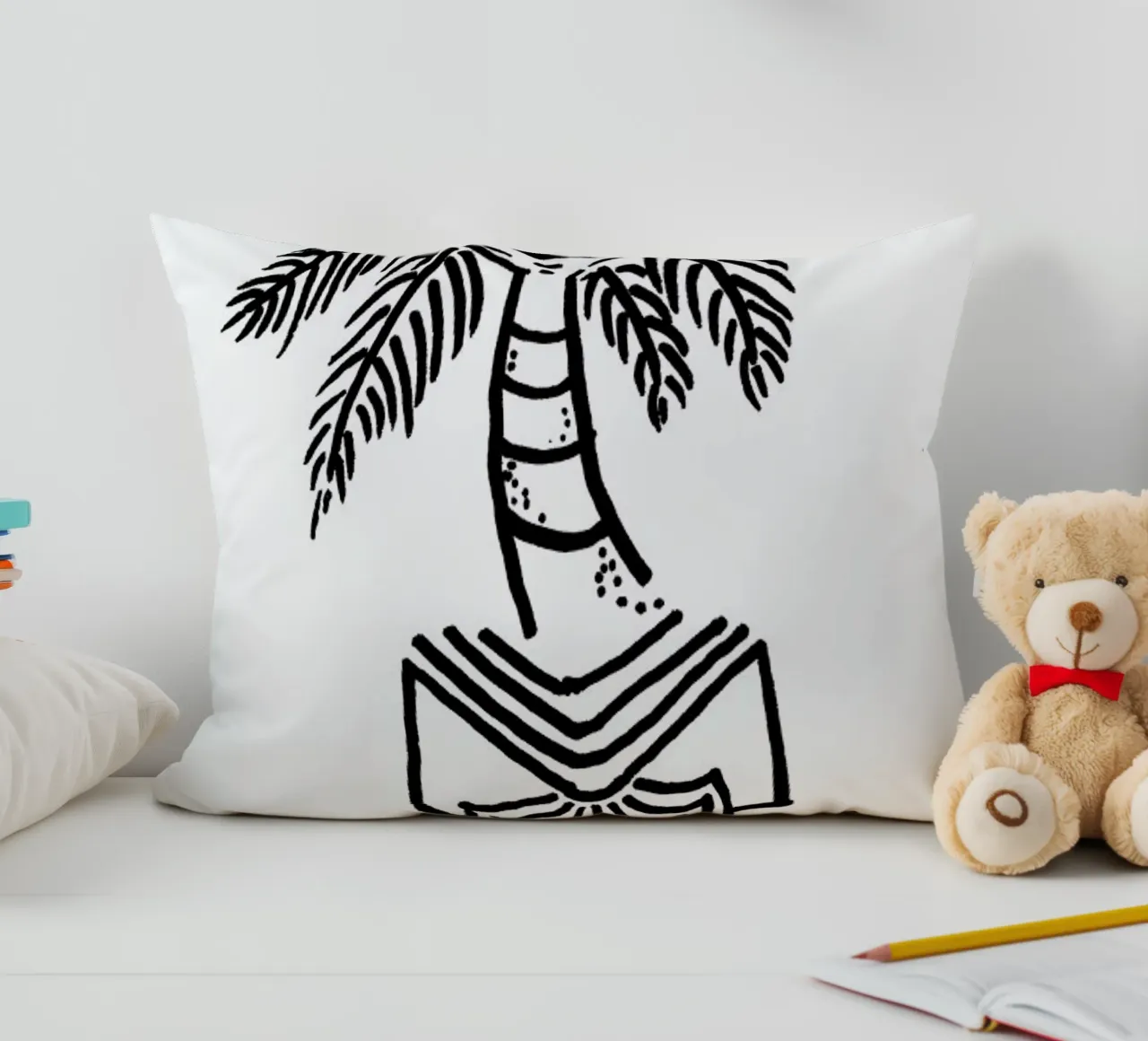 Palm Reading White cuscino da Daniela Roessler