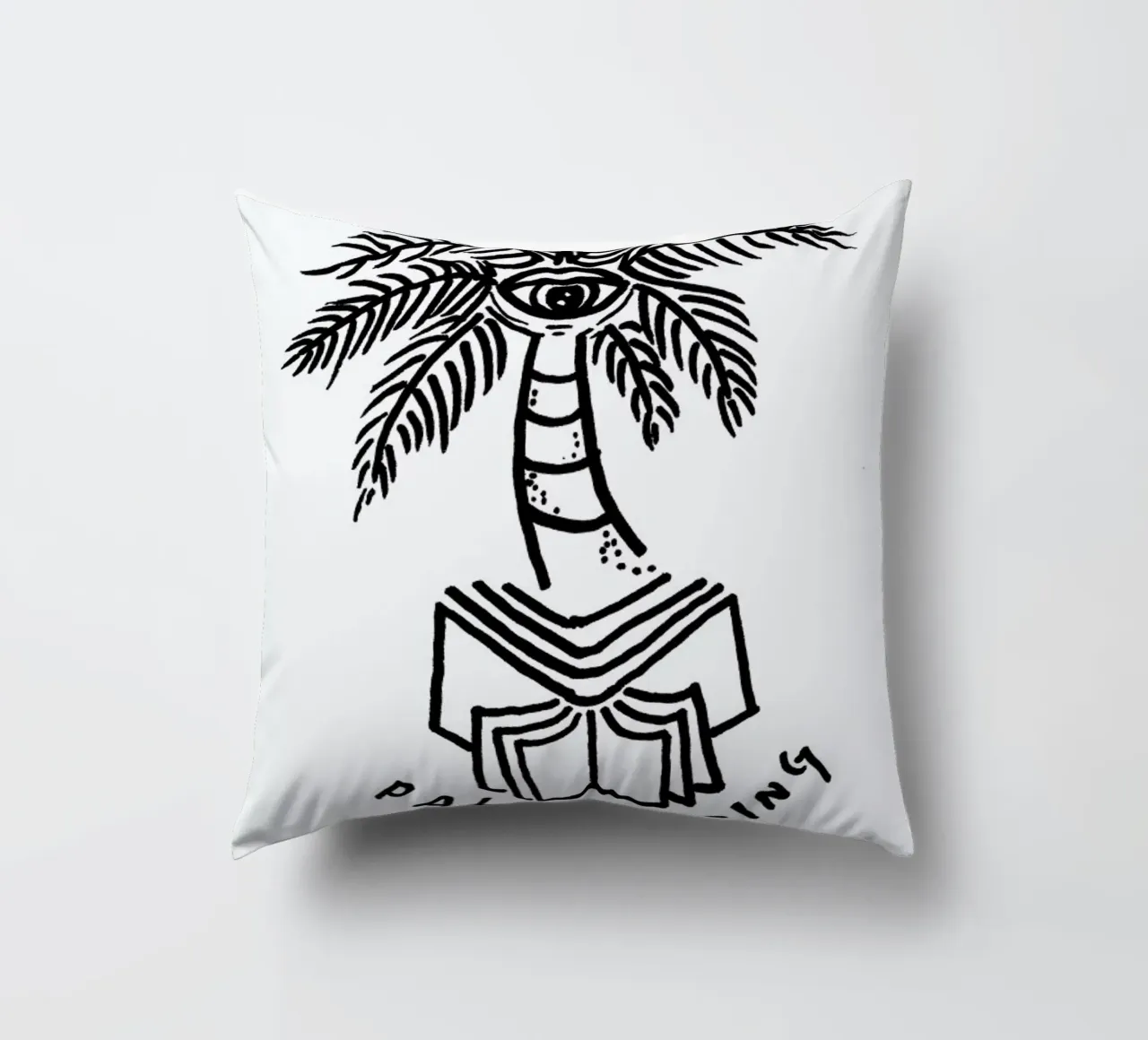 Palm Reading White cuscino da Daniela Roessler