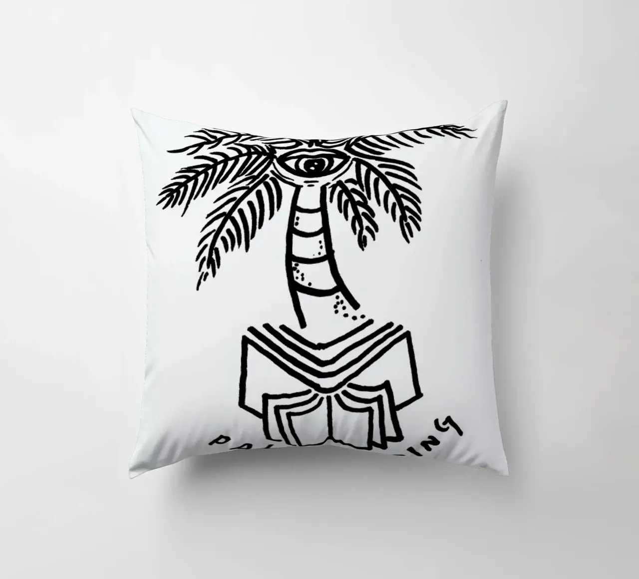 Palm Reading White cuscino da Daniela Roessler