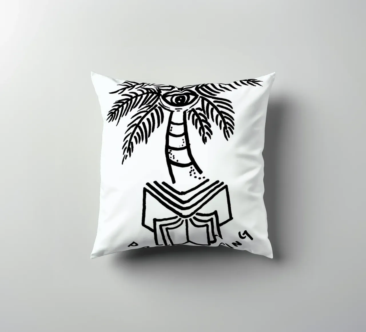 Palm Reading White cuscino da Daniela Roessler