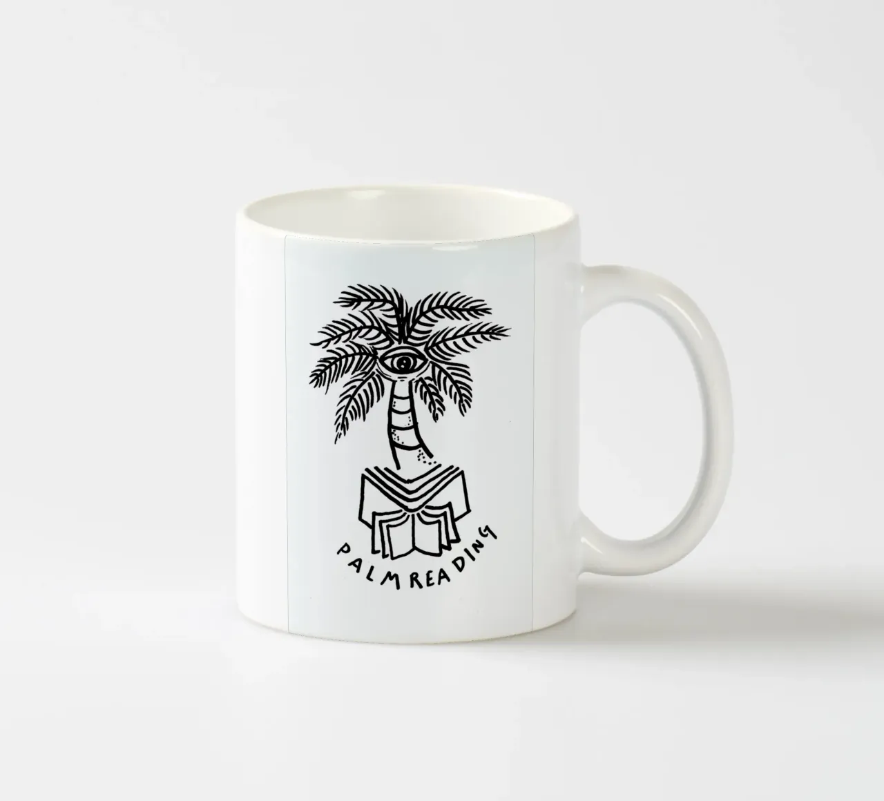 Palm Reading White taza de cerámica de Daniela Roessler