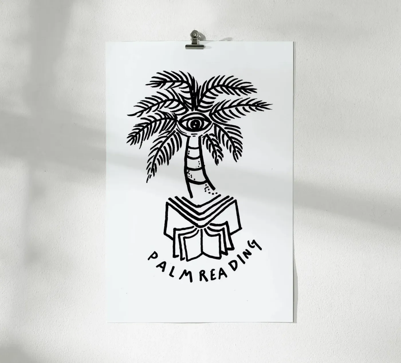 Palm Reading White poster da Daniela Roessler