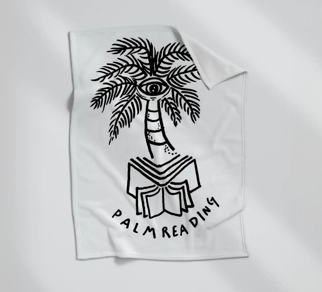 Palm Reading White coperta in pile da Daniela Roessler