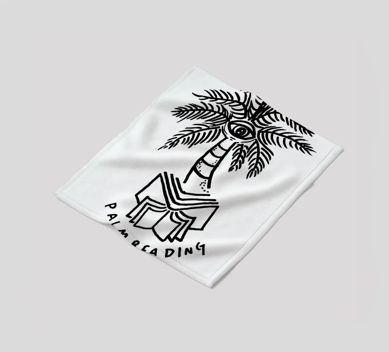 Palm Reading White coperta in pile da Daniela Roessler