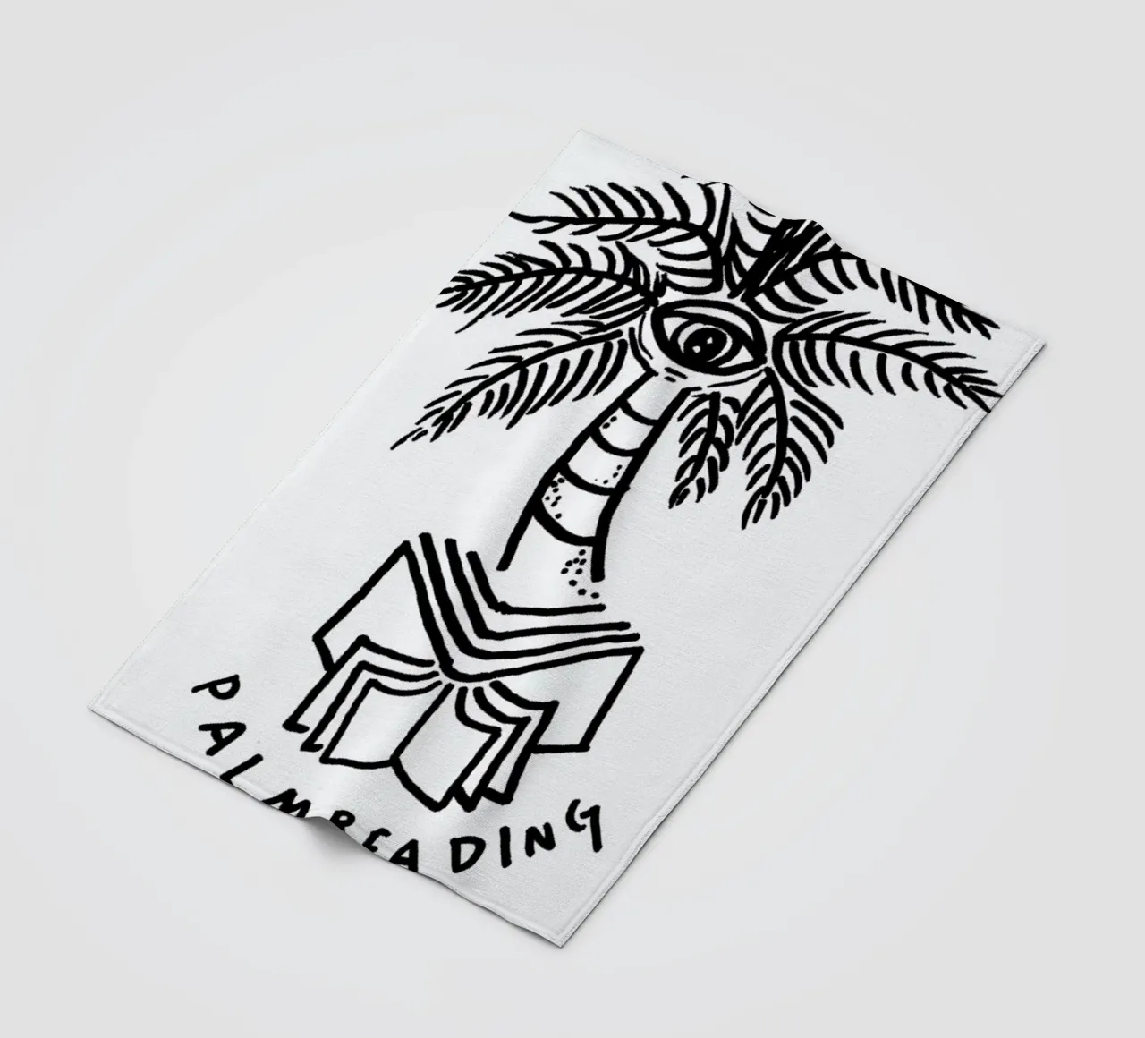 Palm Reading White coperta in pile da Daniela Roessler
