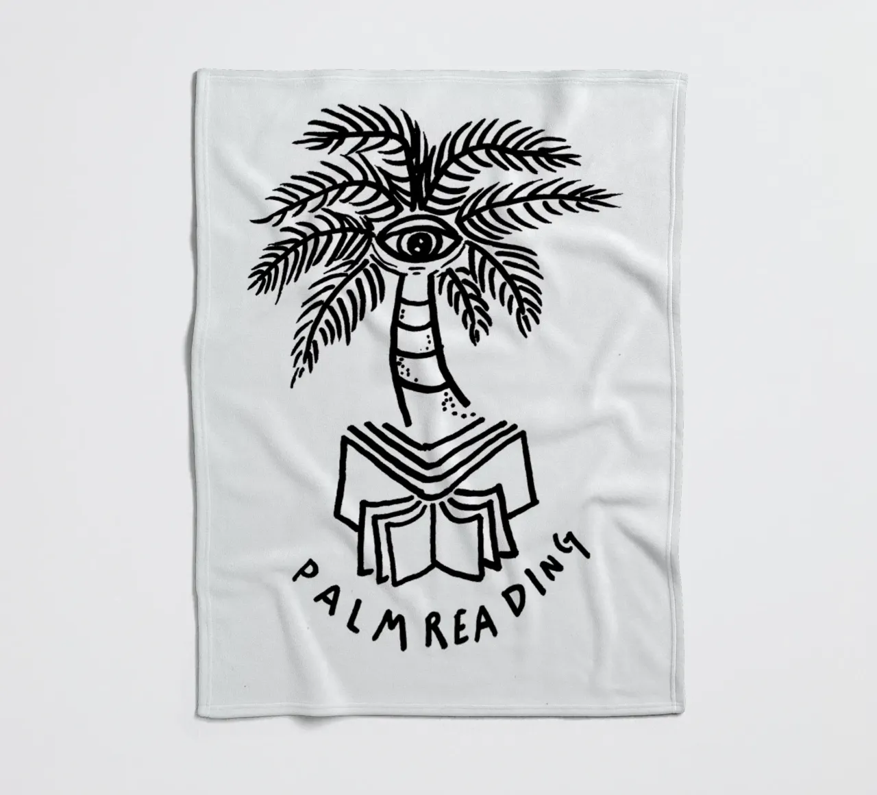Palm Reading White coperta in pile da Daniela Roessler