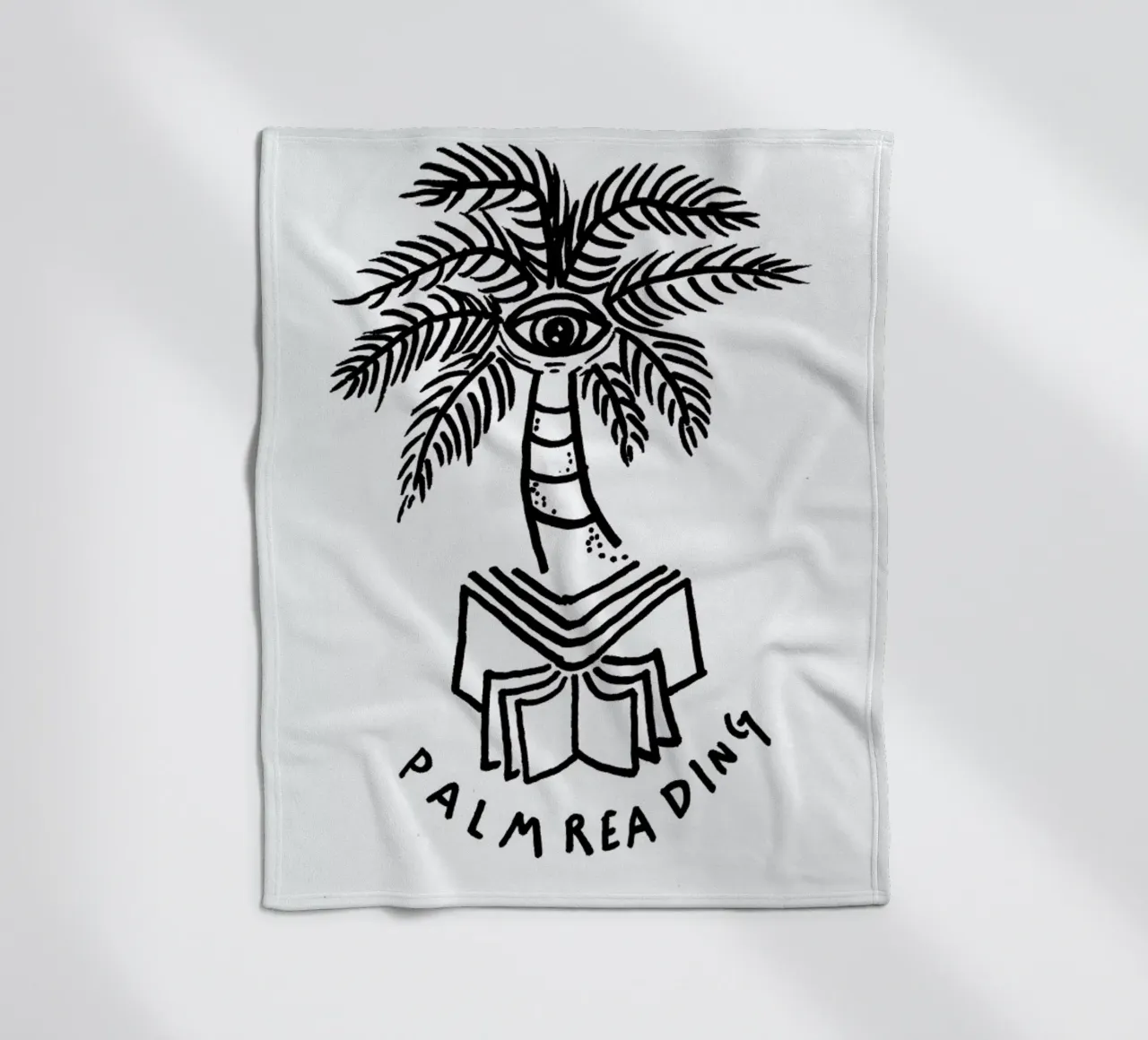 Palm Reading White coperta in pile da Daniela Roessler